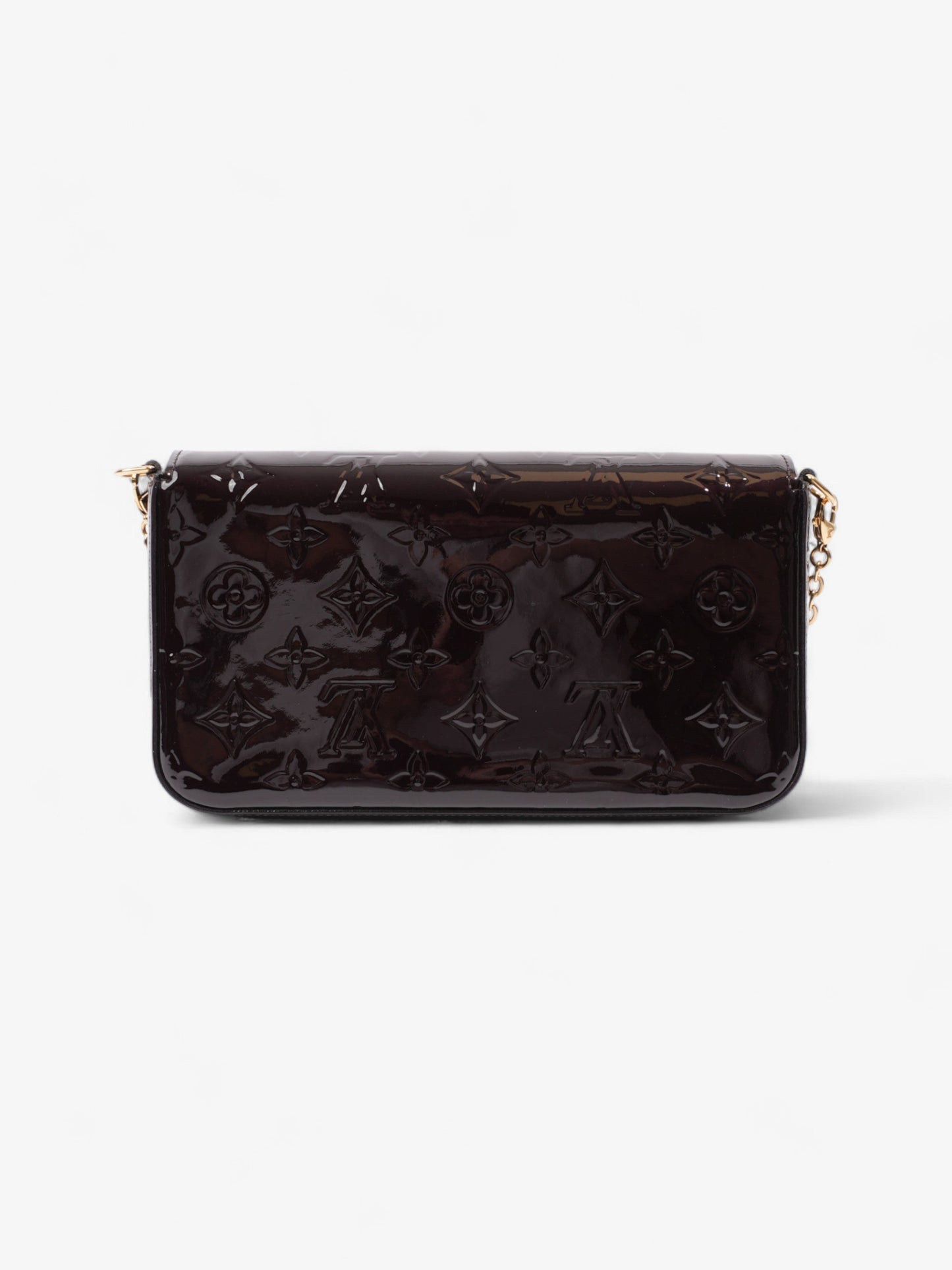 Louis Vuitton Pochette Felicie Maroon Vernis Leather