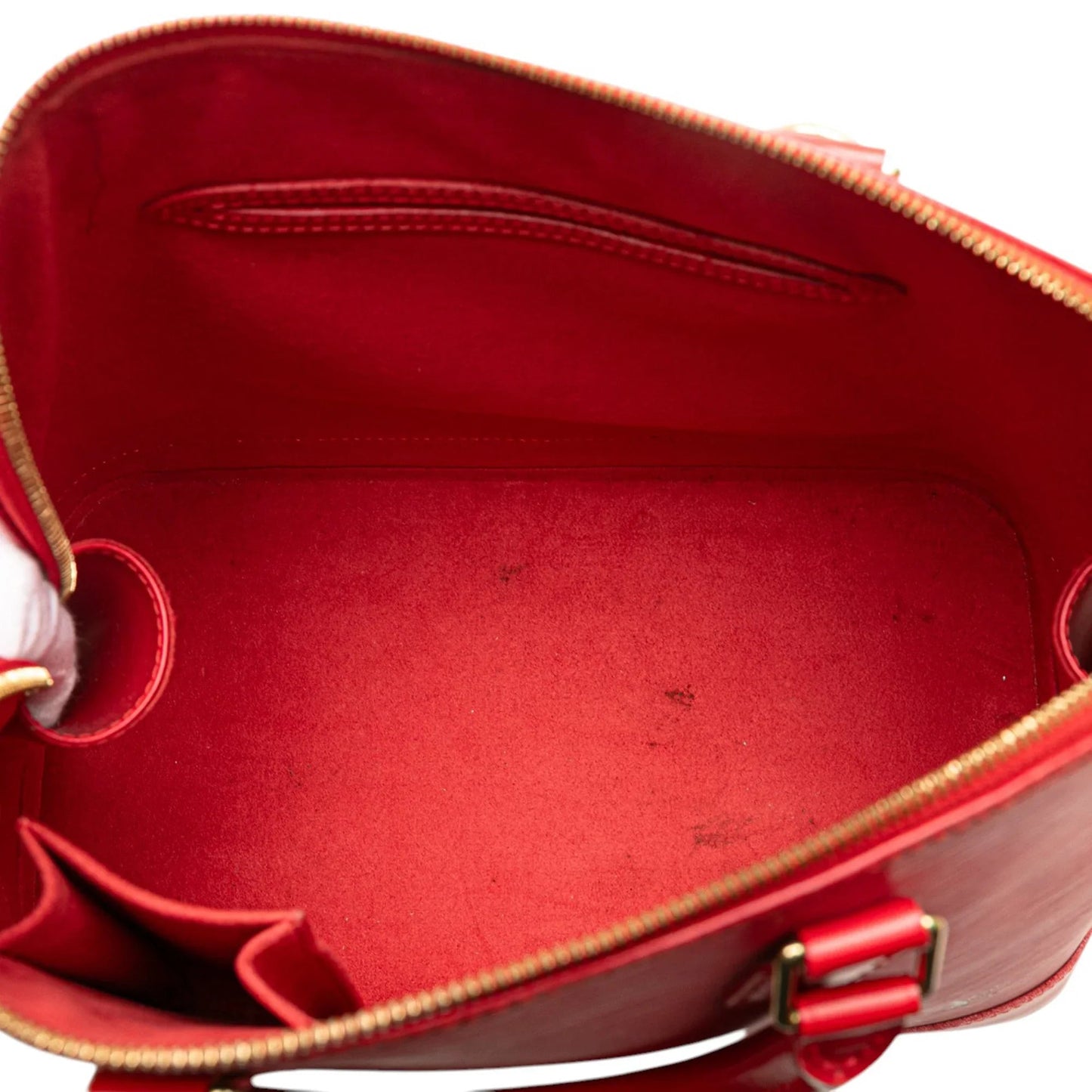 Red Louis Vuitton Epi Alma PM Handbag