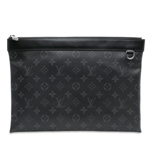 Black Louis Vuitton Monogram Eclipse Discovery Pochette GM Clutch Bag