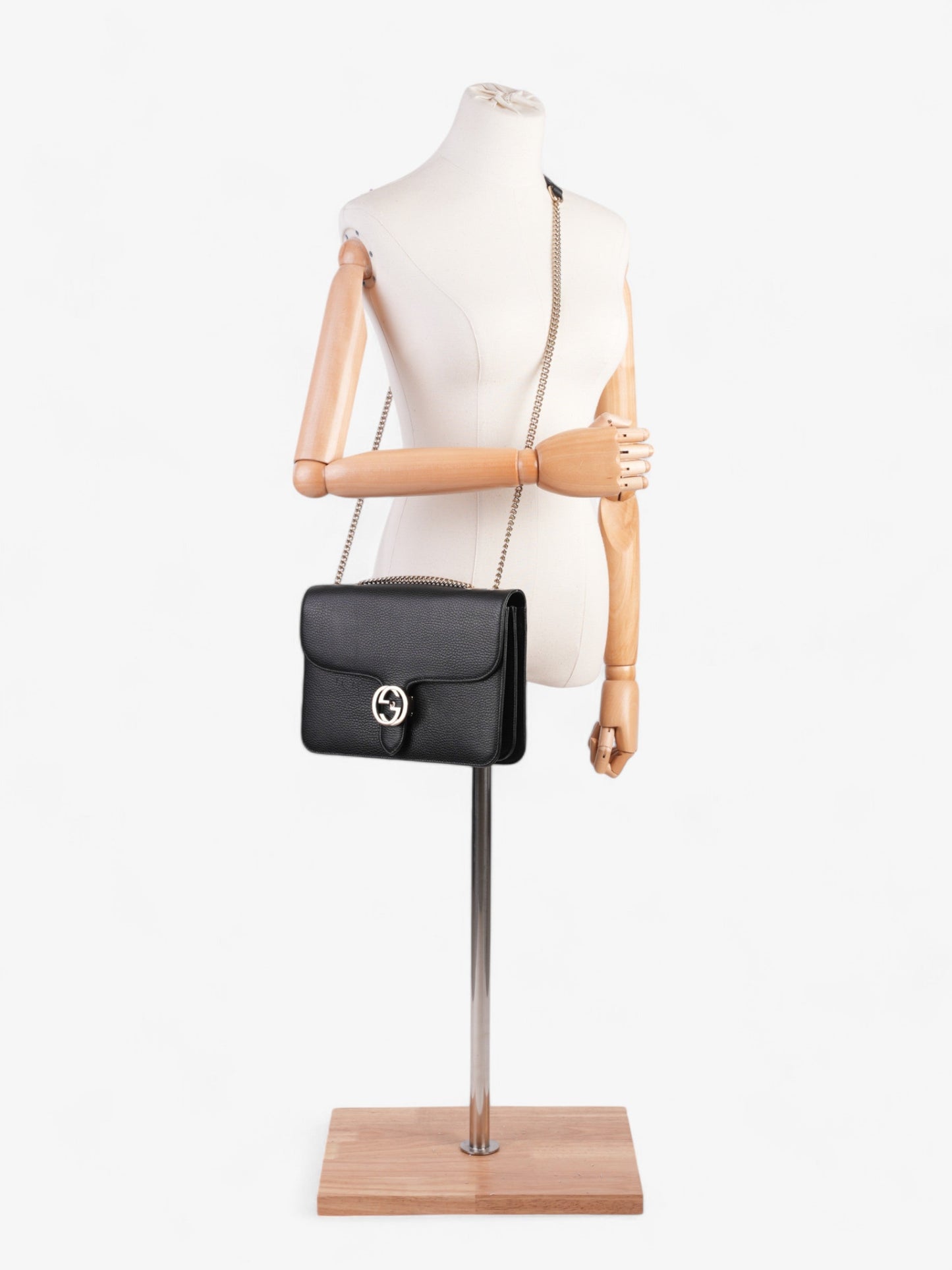 Gucci Interlocking G Bag Black Leather