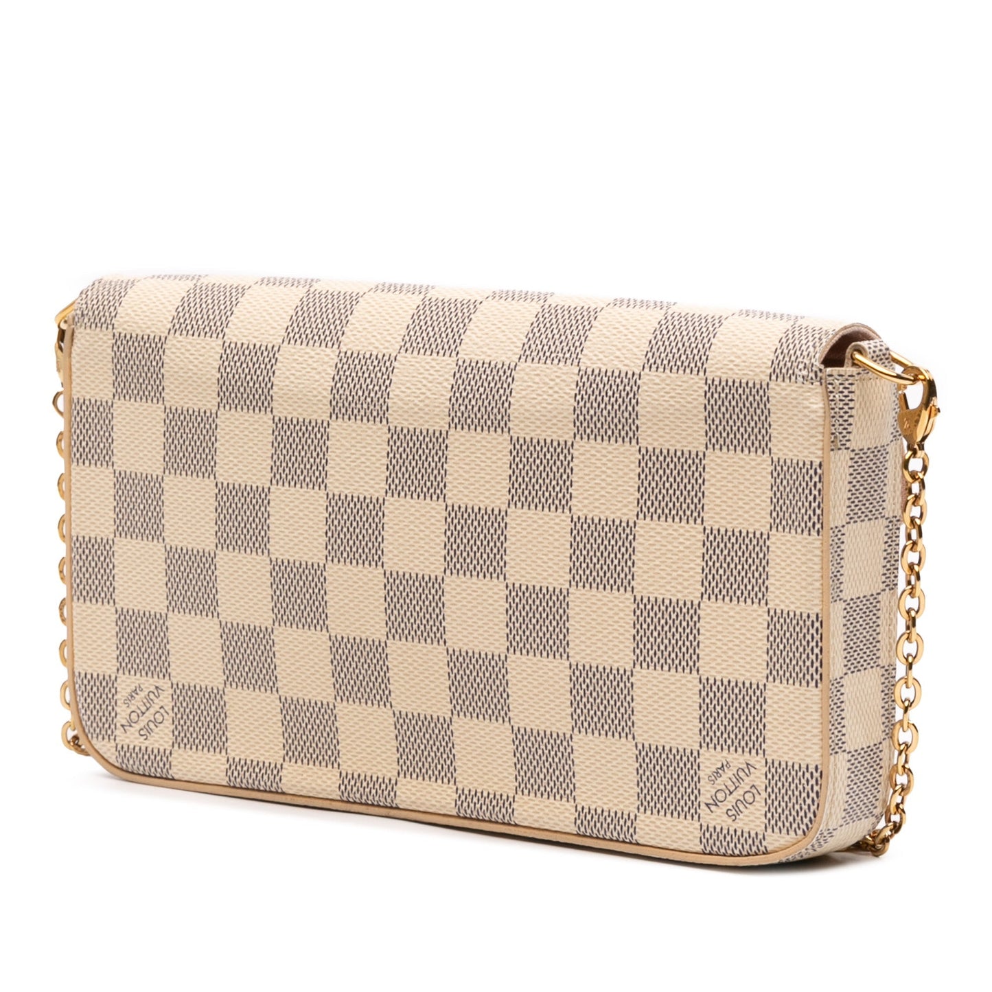 White Louis Vuitton Damier Azur Pochette Felicie Crossbody Bag