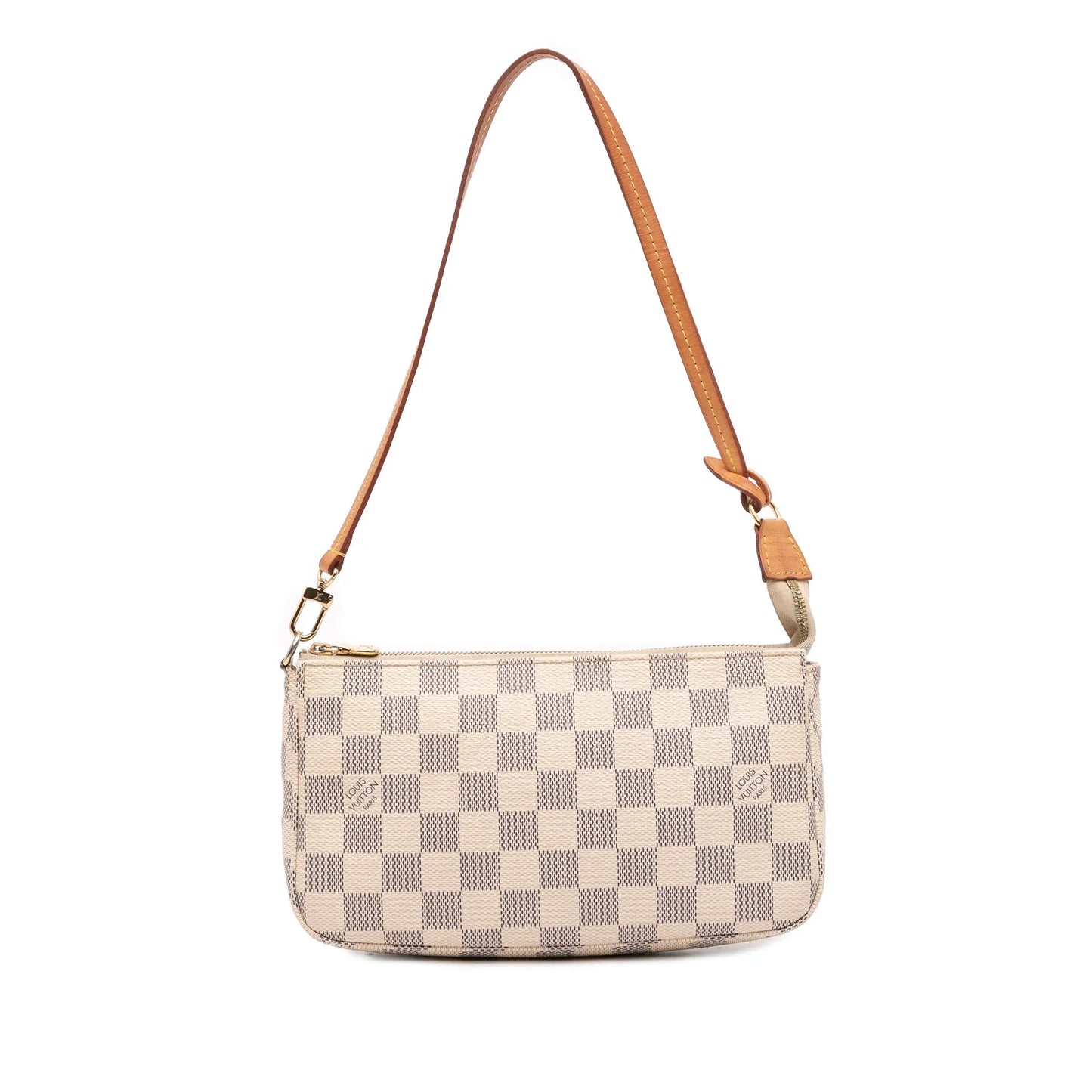 White Louis Vuitton Damier Azur Pochette Accessoires Shoulder Bag