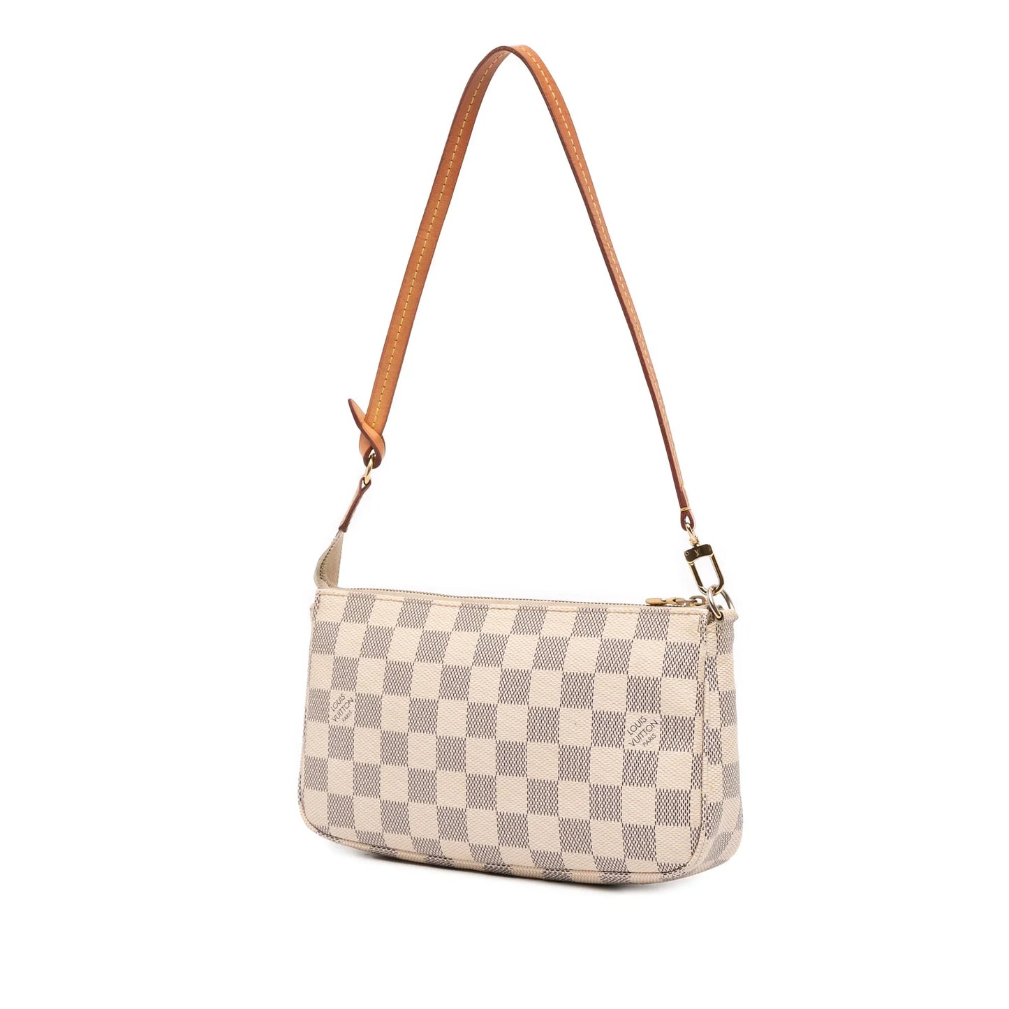 White Louis Vuitton Damier Azur Pochette Accessoires Shoulder Bag