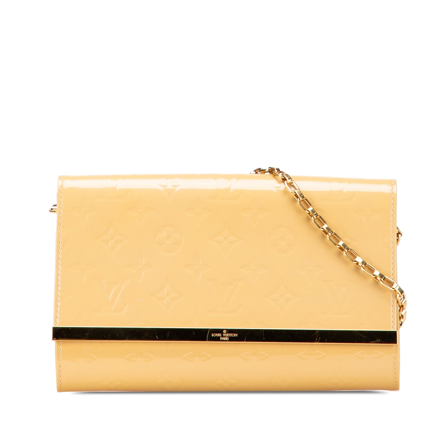 Yellow Louis Vuitton Monogram Vernis Ana Satchel