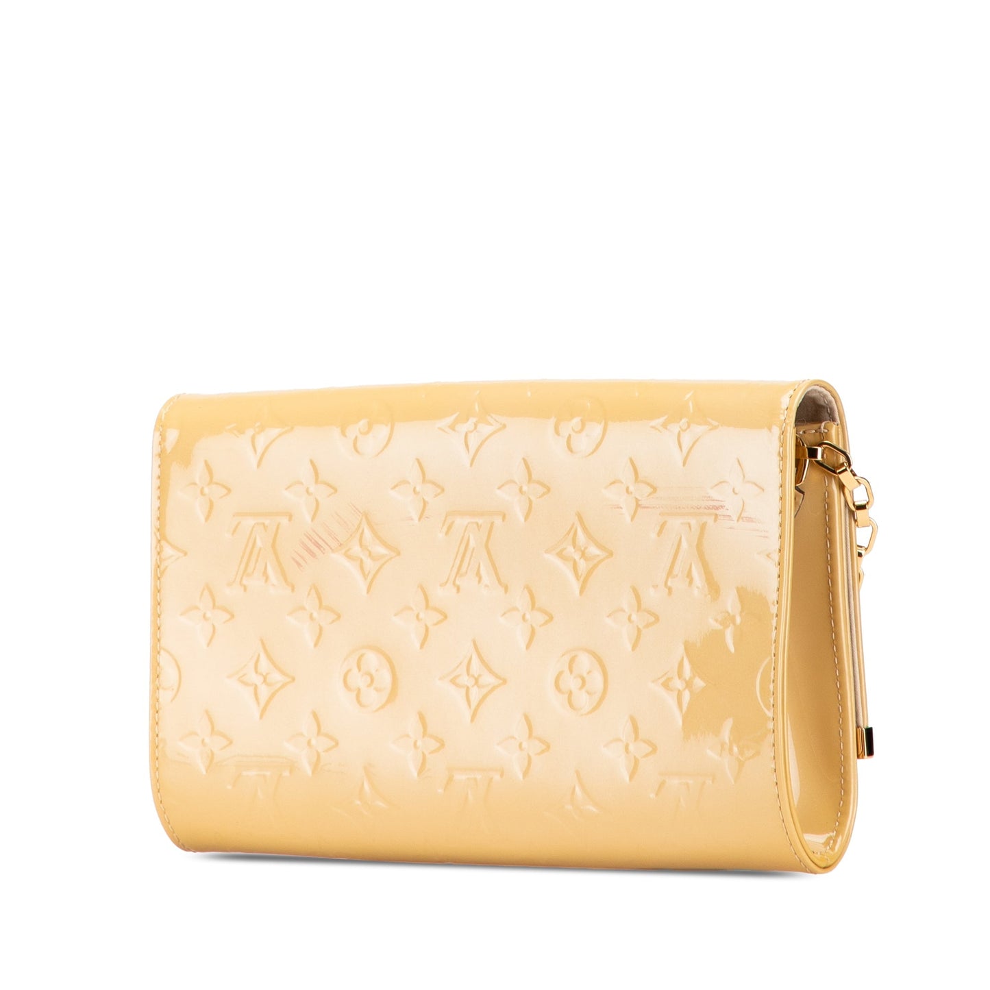 Yellow Louis Vuitton Monogram Vernis Ana Satchel
