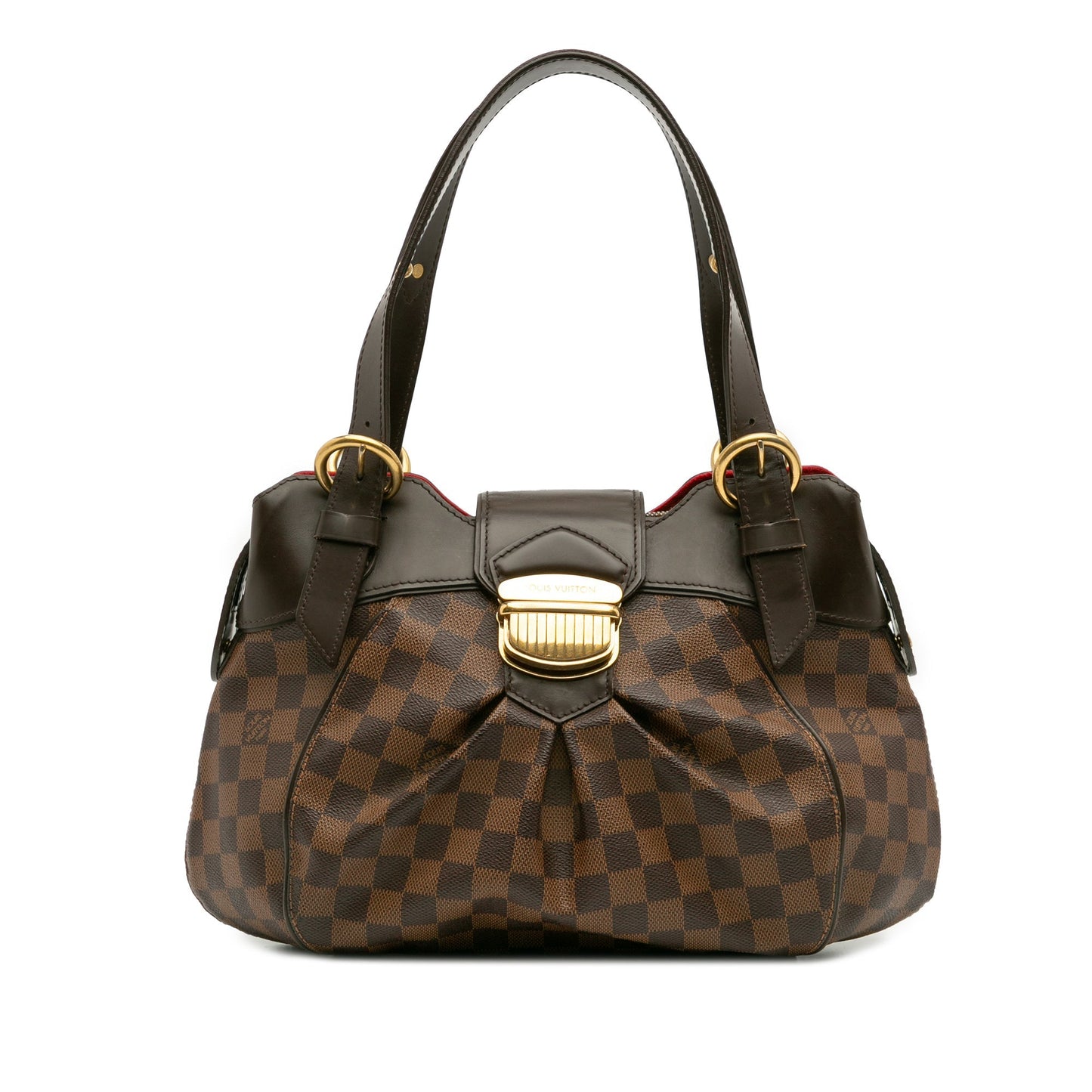 Brown Louis Vuitton Damier Ebene Sistina PM Shoulder Bag