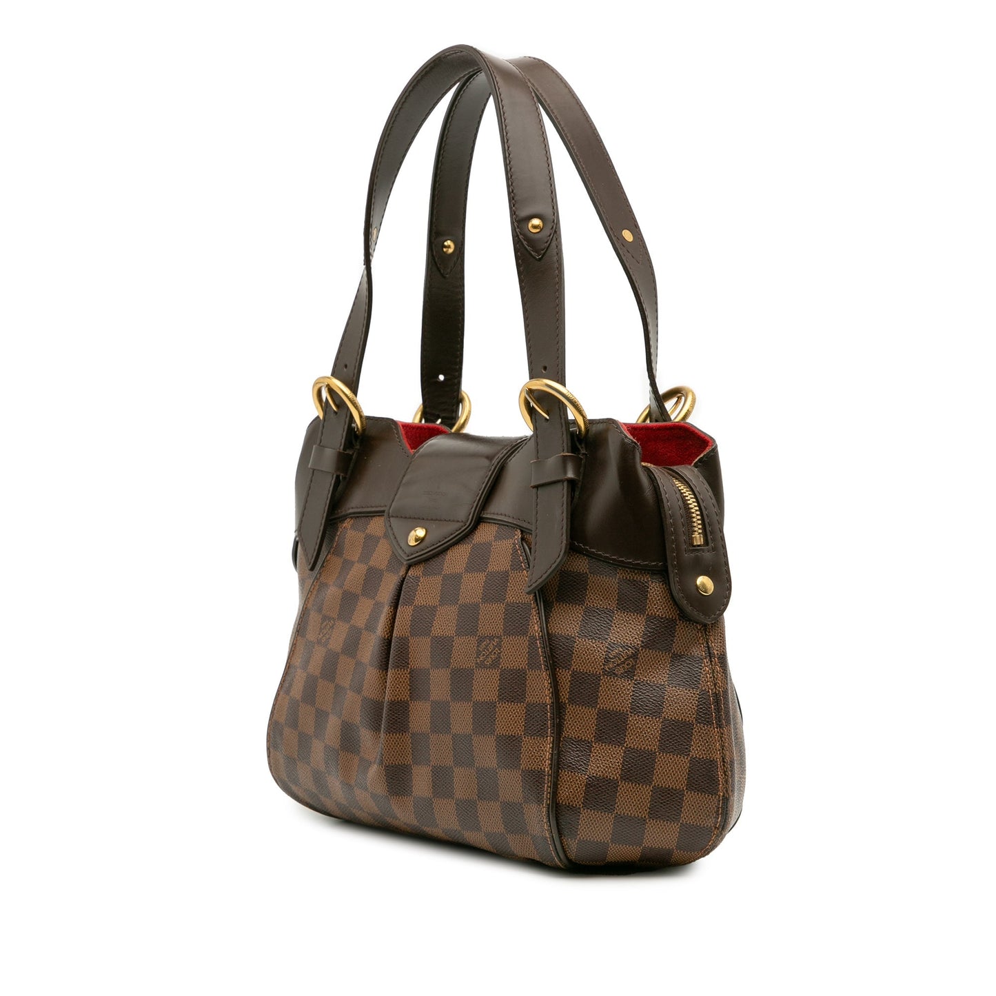 Brown Louis Vuitton Damier Ebene Sistina PM Shoulder Bag