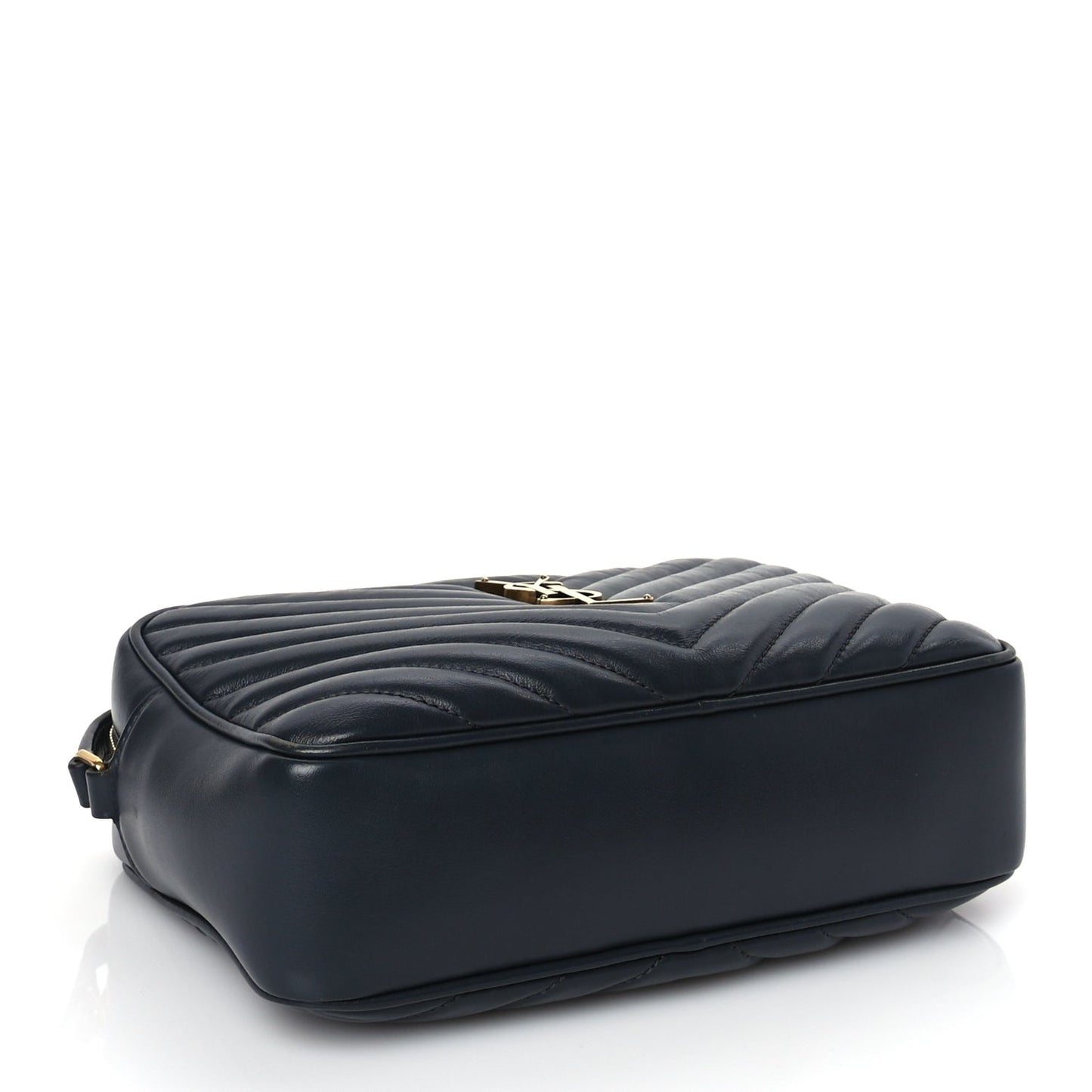 Saint Laurent Calfskin Matelasse Monogram Lou Camera Bag  Navy