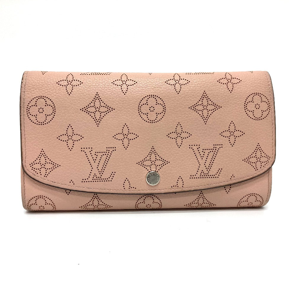 LOUIS VUITTON Long Wallet Purse M60145 monogram mahina leather pink Monogram Mahina Portefeuille Iris Women