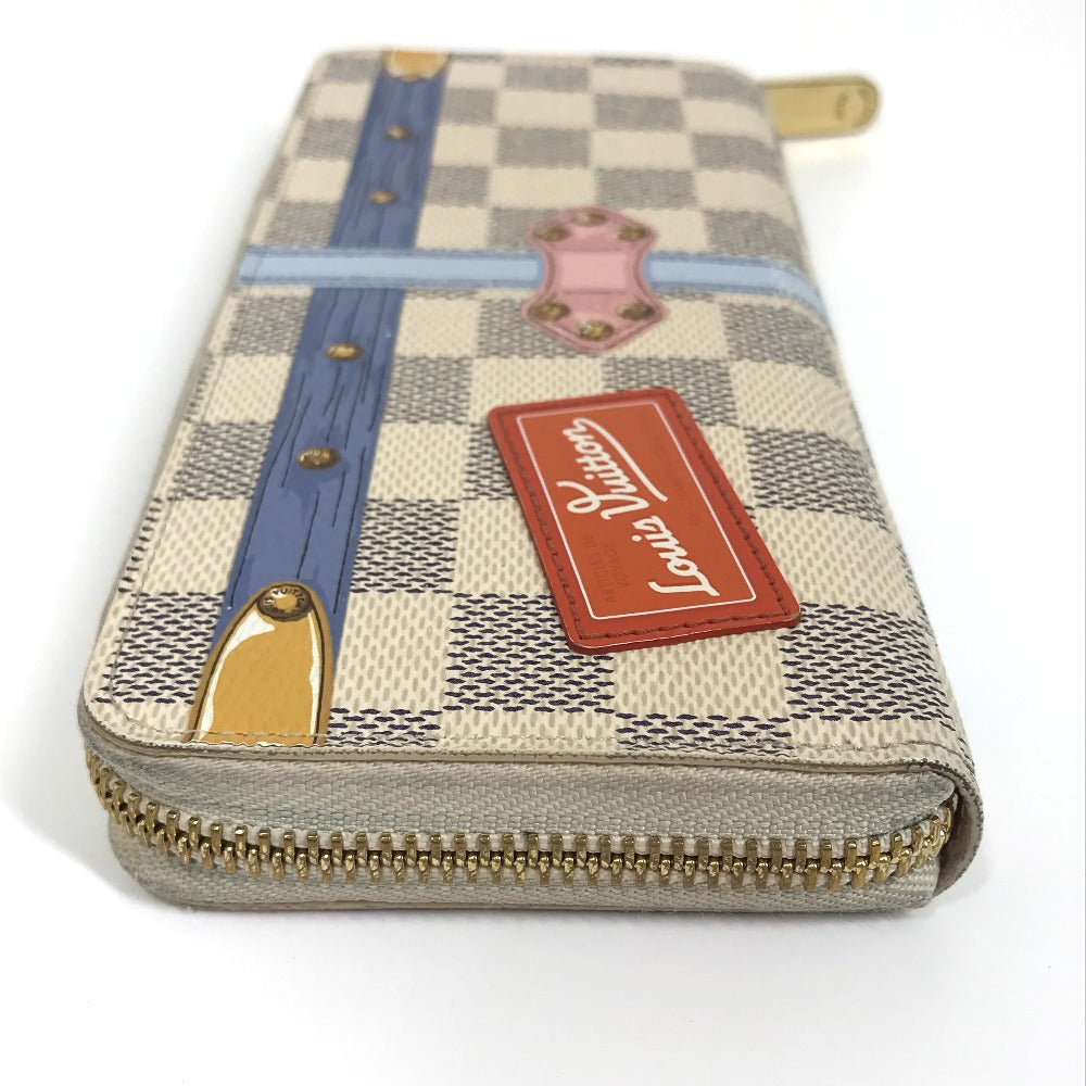 LOUIS VUITTON Long Wallet Purse N60109 Damier Azur Canvas white Damier Azure Summer trunk collection Women