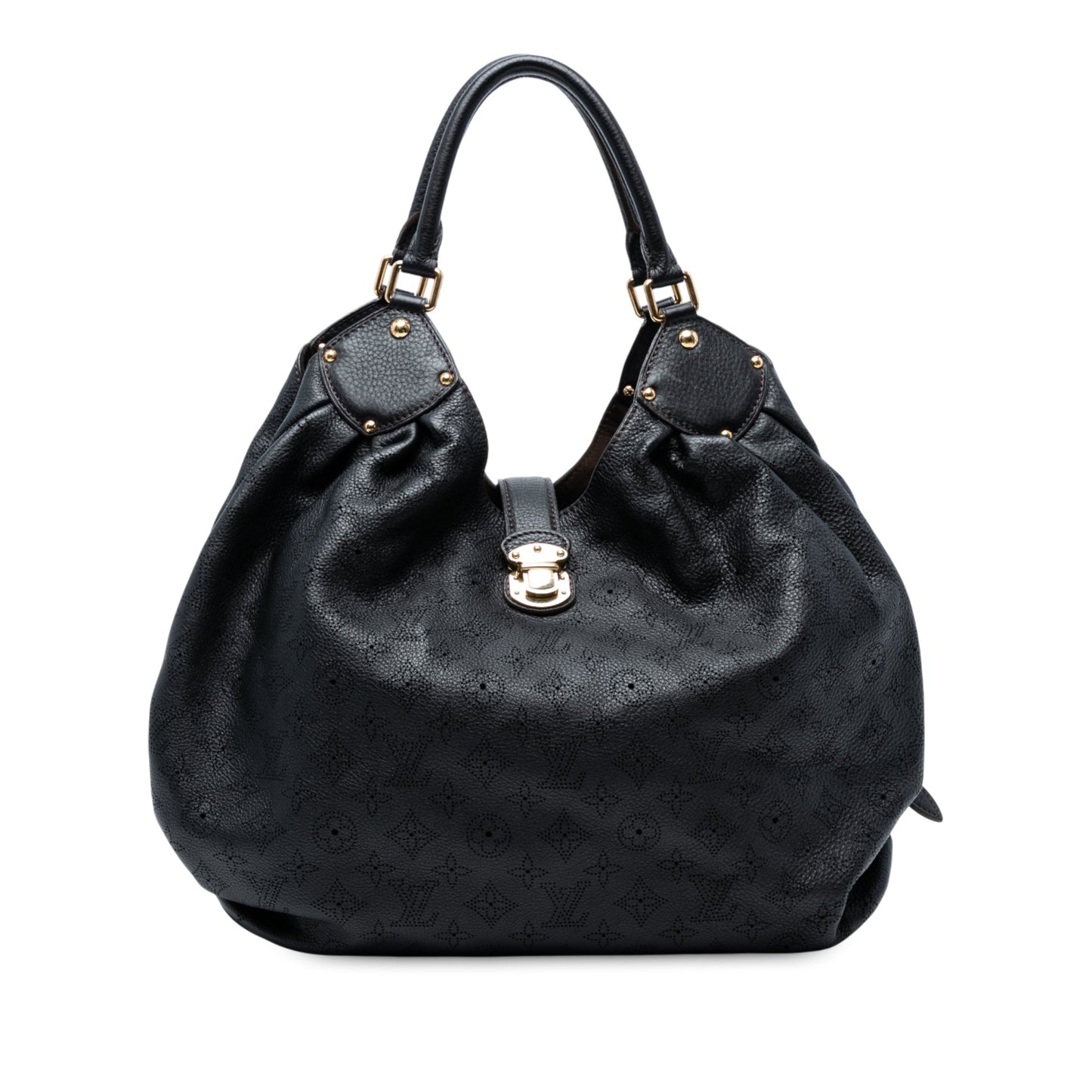 Black Louis Vuitton Monogram Mahina XL Hobo Bag
