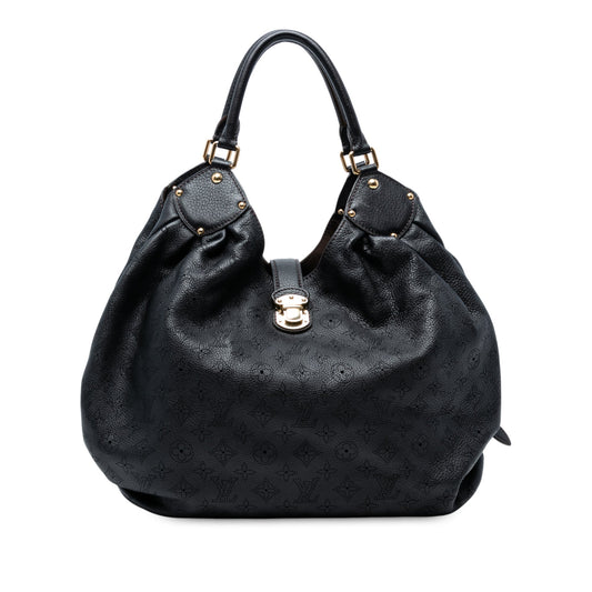 Black Louis Vuitton Monogram Mahina XL Hobo Bag