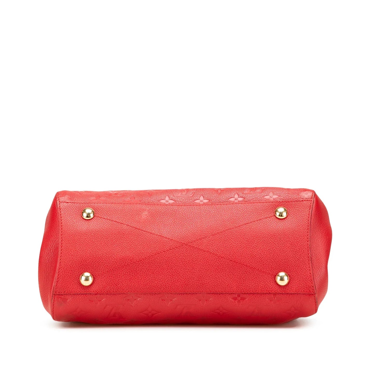 Red Louis Vuitton Monogram Empreinte Montaigne MM Satchel