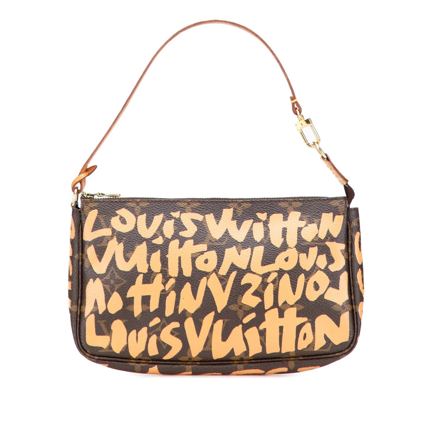 Brown Louis Vuitton Stephen Spro Monogram Graffiti Pochette Accessoires Shoulder Bag