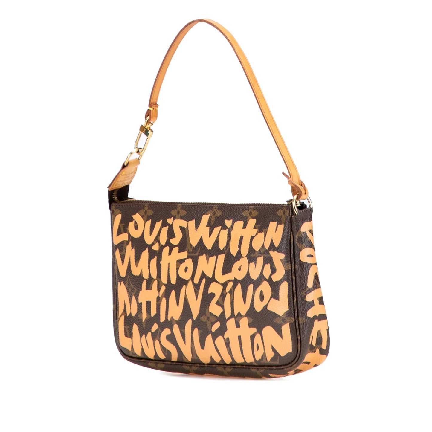 Brown Louis Vuitton Stephen Spro Monogram Graffiti Pochette Accessoires Shoulder Bag