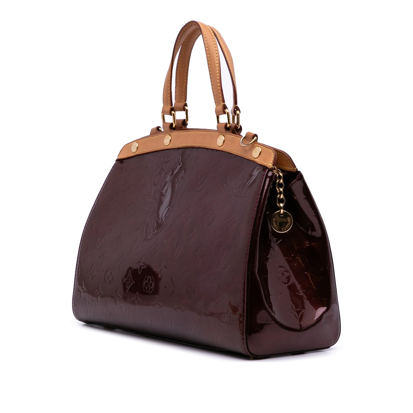 Red Louis Vuitton Monogram Vernis Brea MM Satchel
