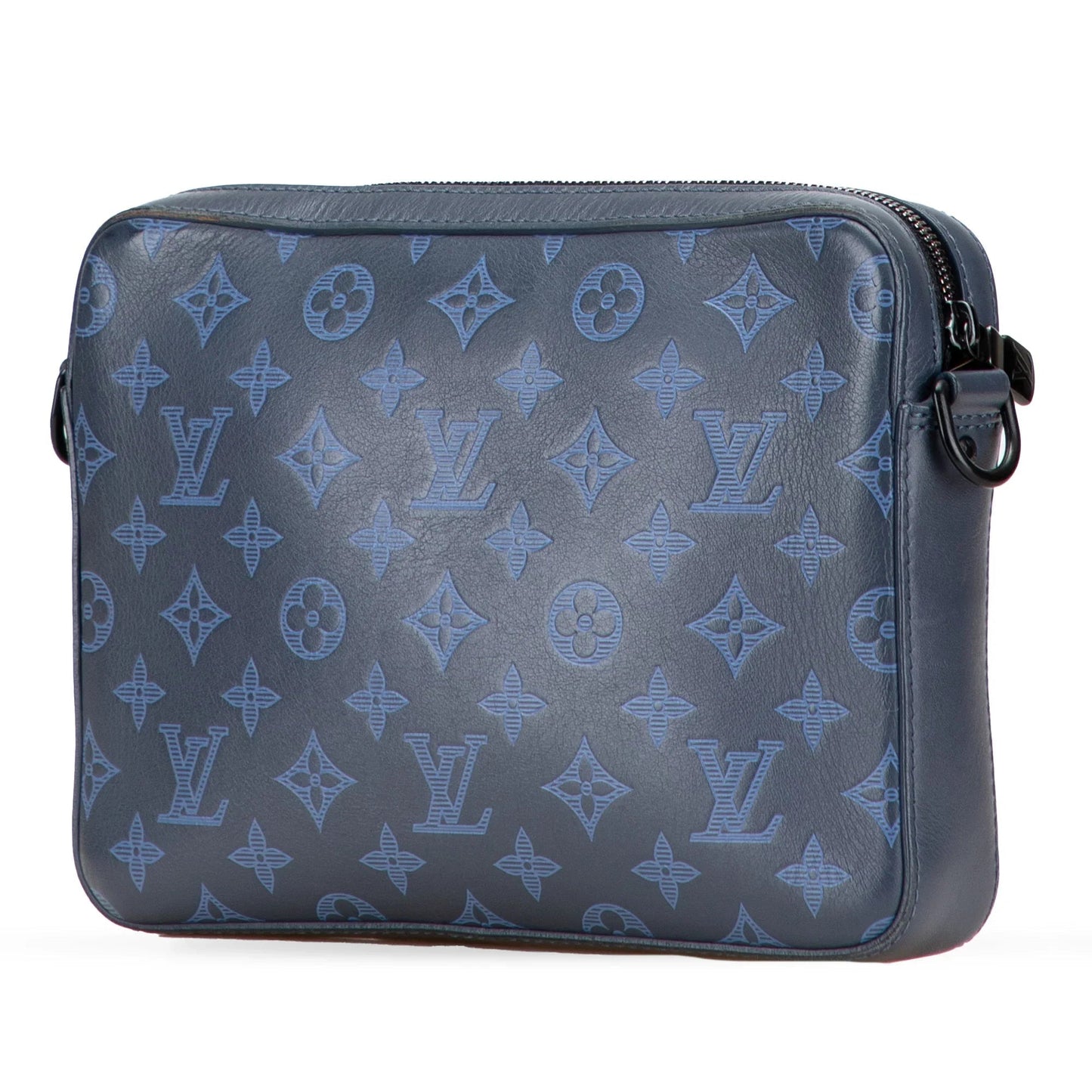 Blue Louis Vuitton Monogram Shadow Duo Messenger Crossbody Bag