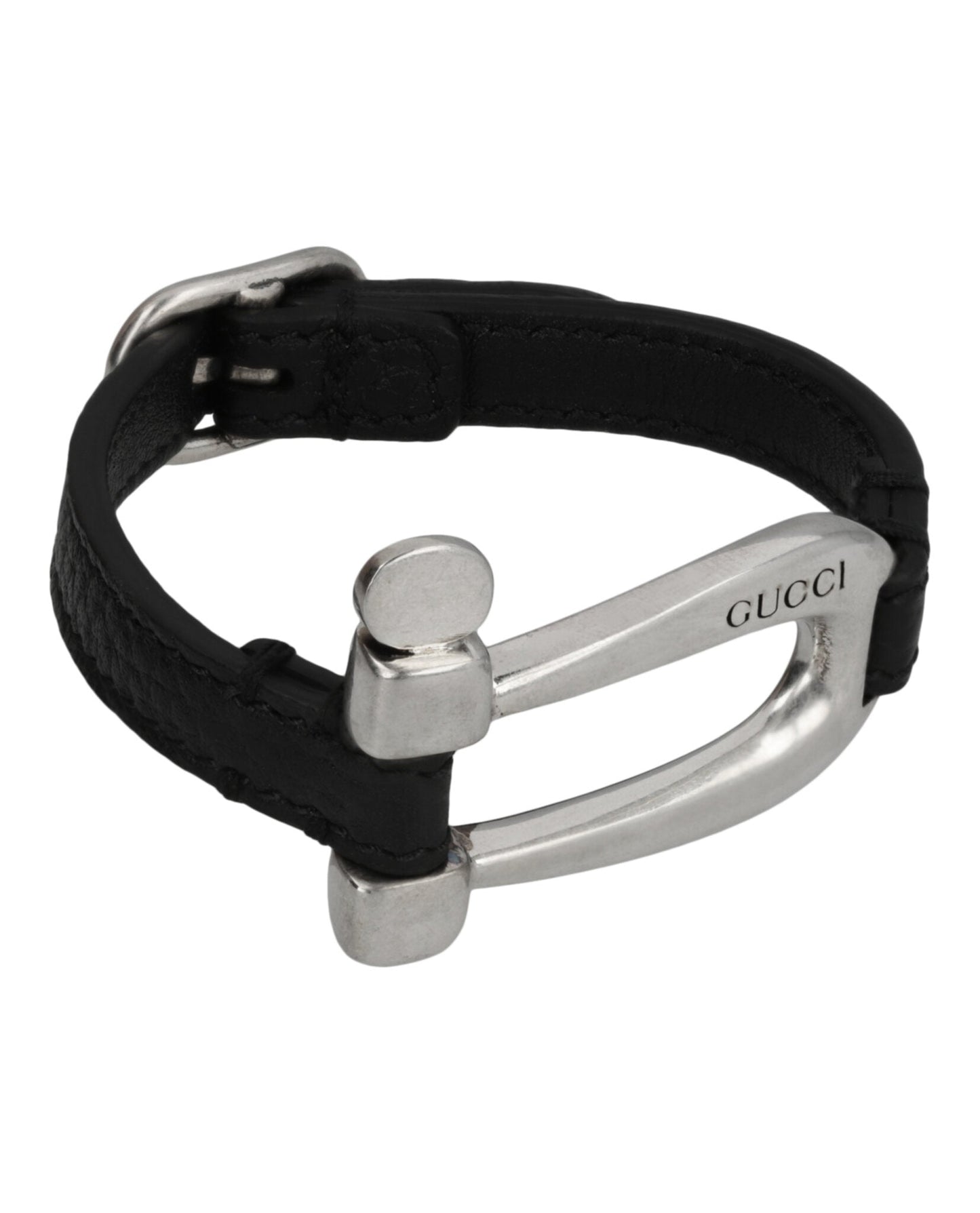Gucci Unisex-Adult Horsebit Leather Bracelet