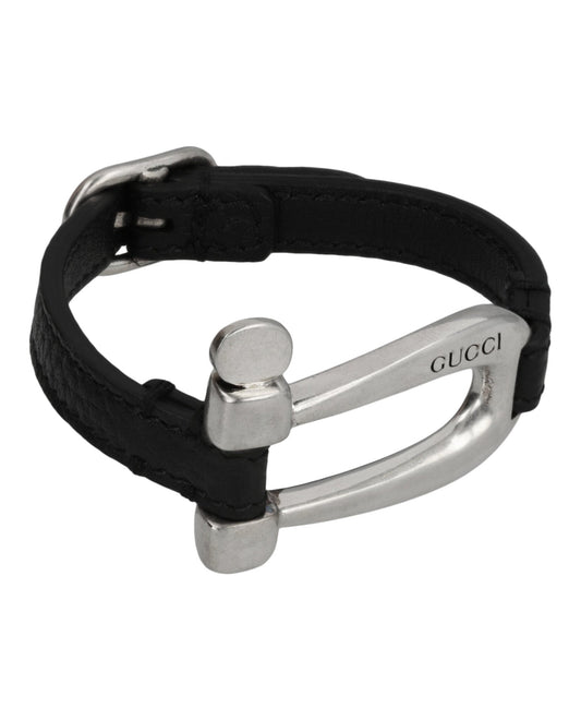 Gucci Unisex-Adult Horsebit Leather Bracelet