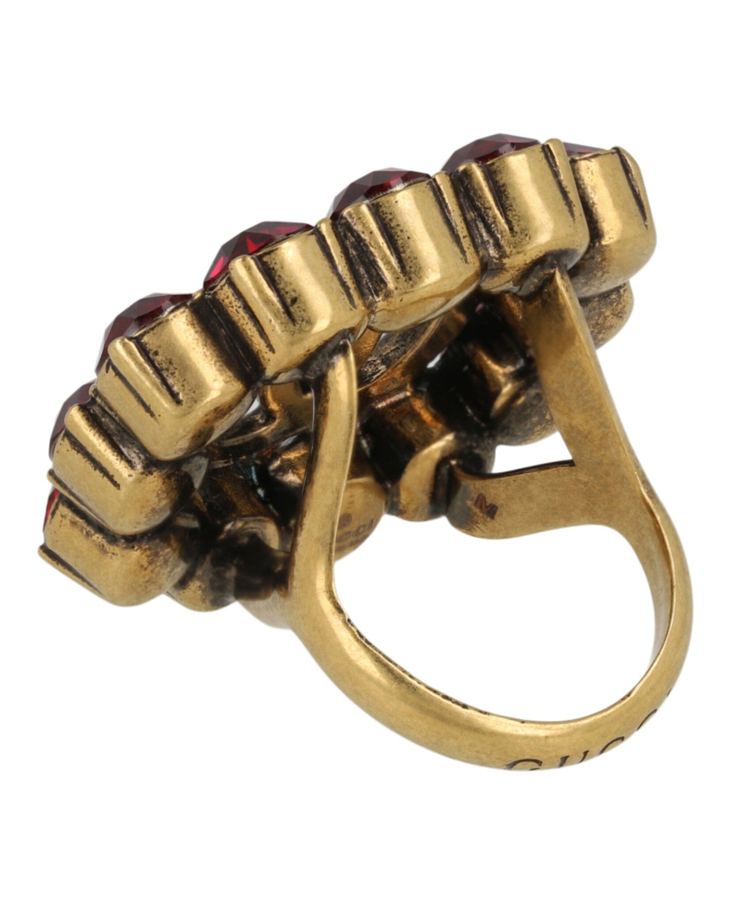 Gucci Womens GG Marmont Crystal Ring
