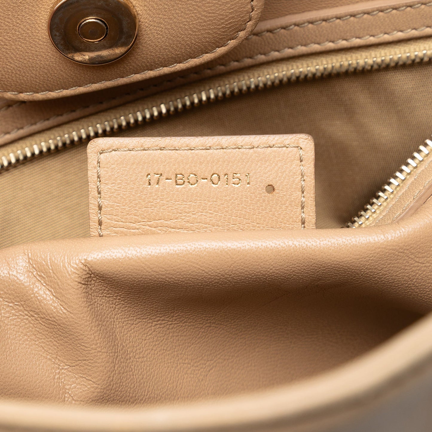 Tan Dior Lambskin Cannage Granville Chain Tote