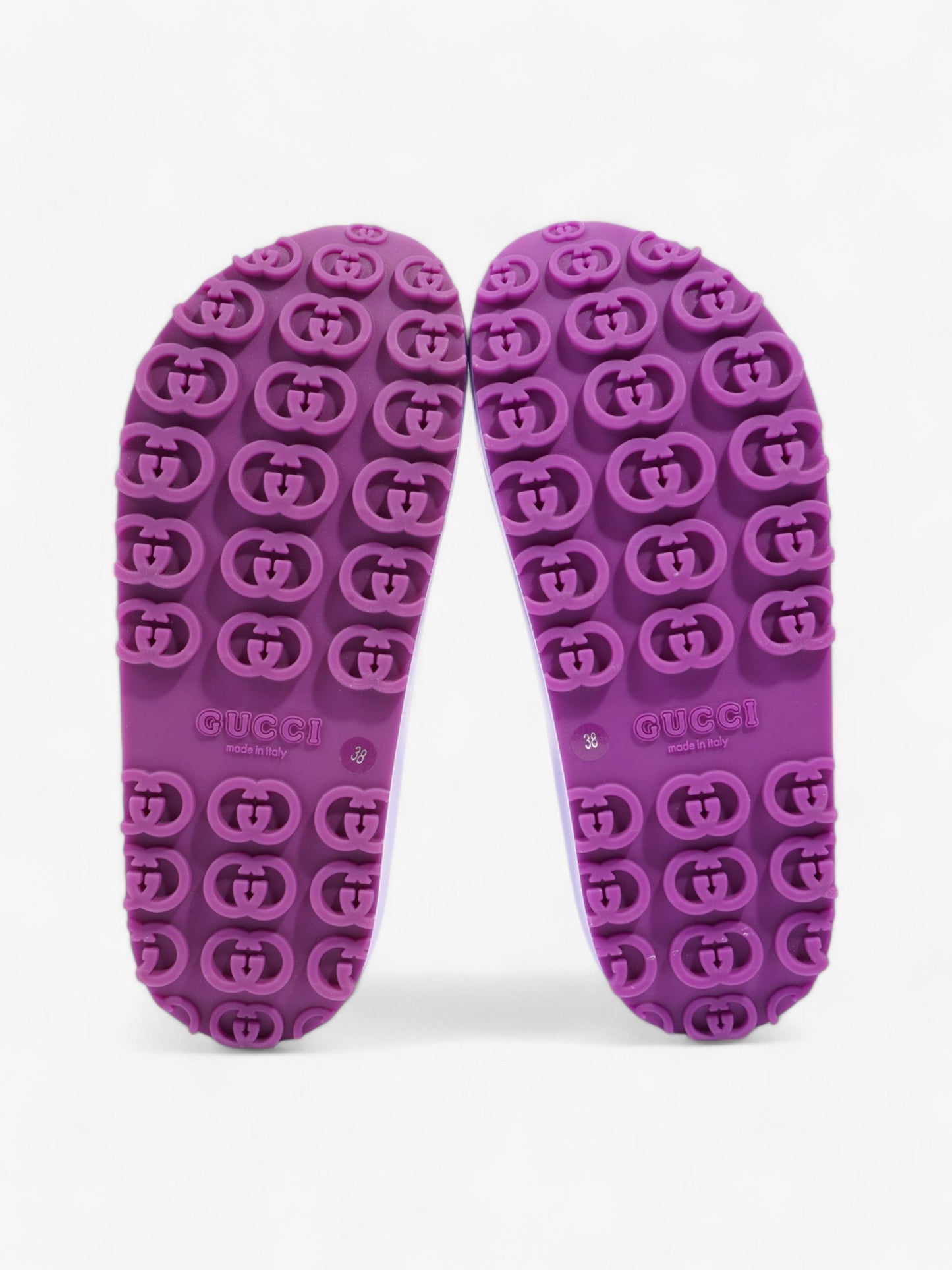 Gucci GG Platform Slides Pink / Purple Rubber EU 38 UK 5
