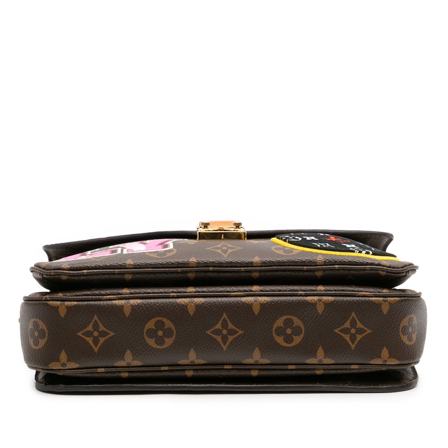 Brown Louis Vuitton Monogram Patches Pochette Metis Satchel