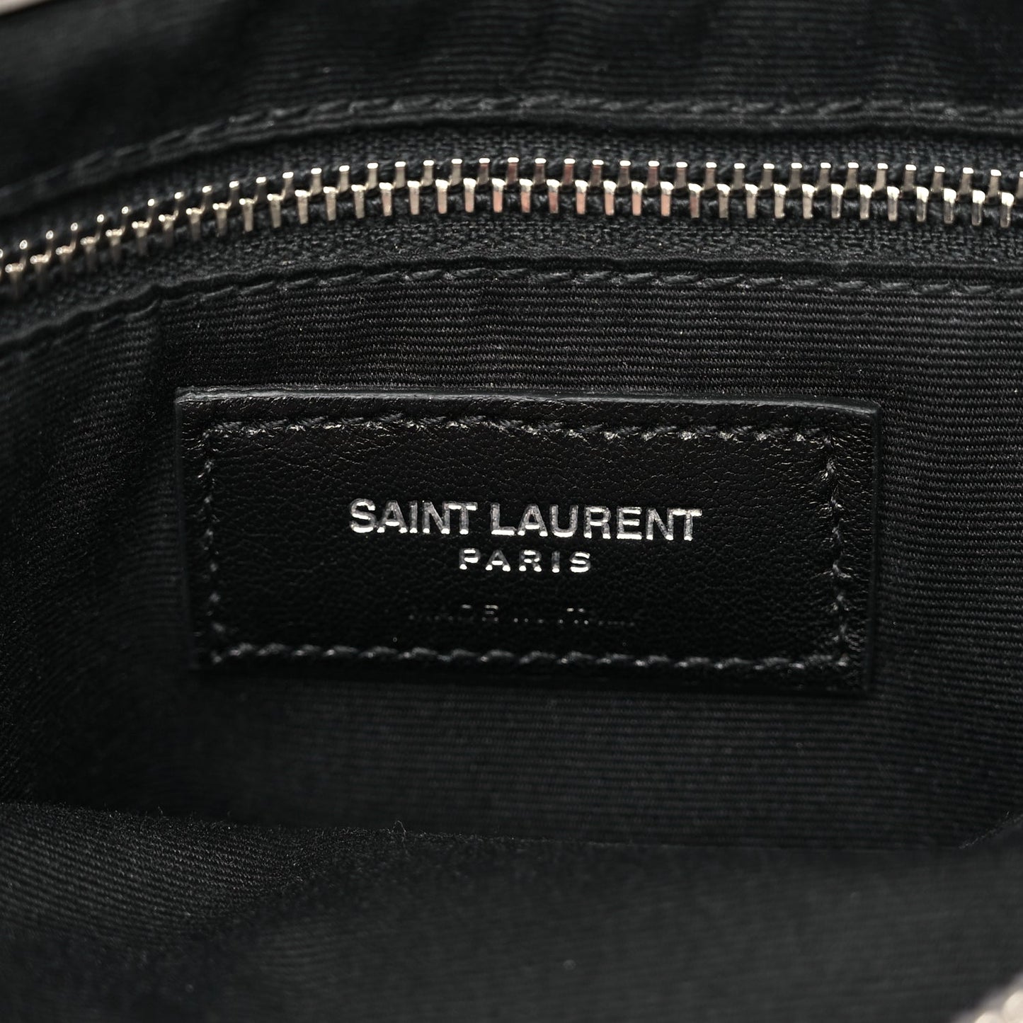 Saint Laurent Calfskin Y Quilted Monogram Medium Loulou Chain Satchel Light Grey