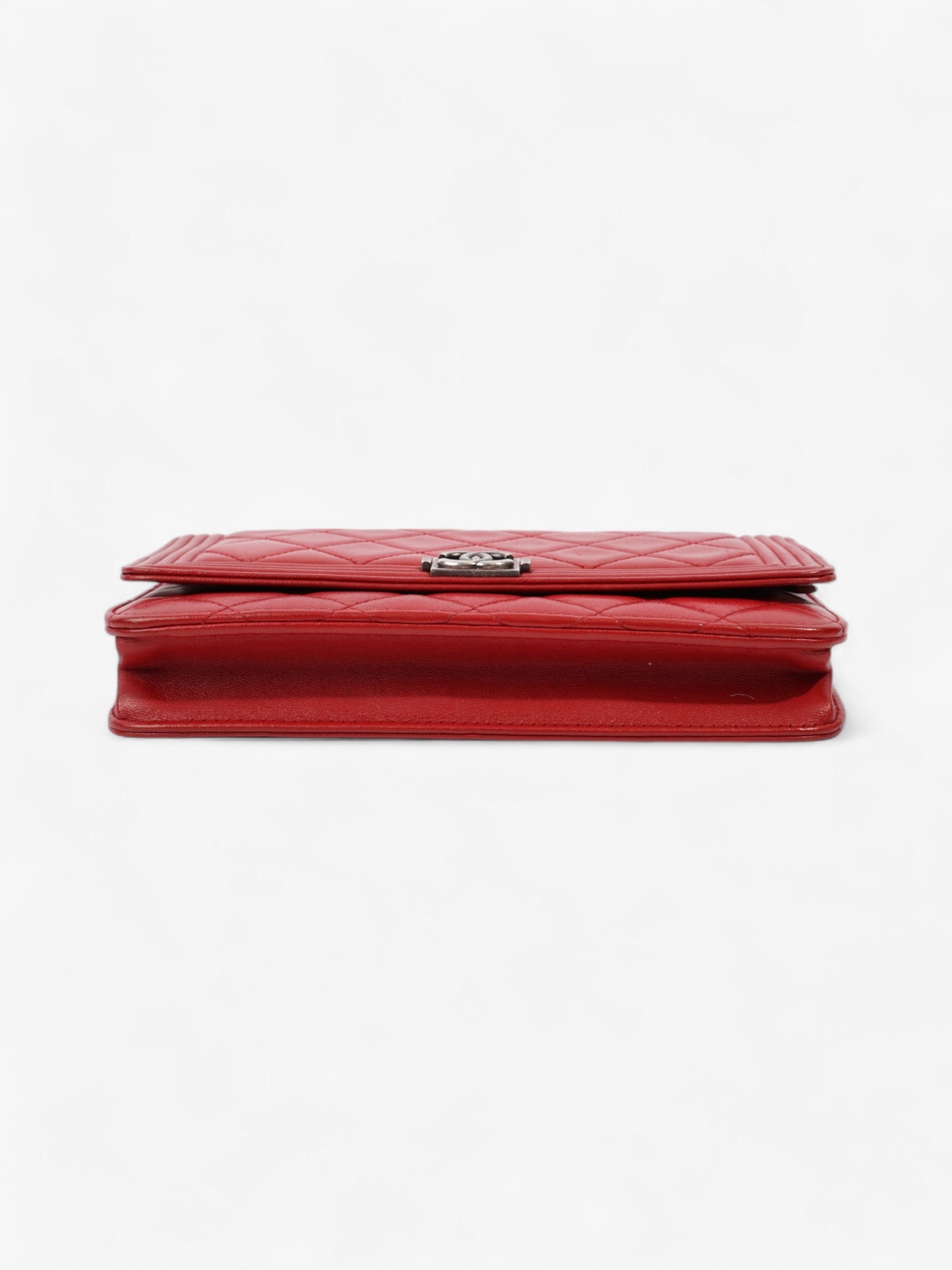 Chanel Wallet On Chain Red Lambskin Leather