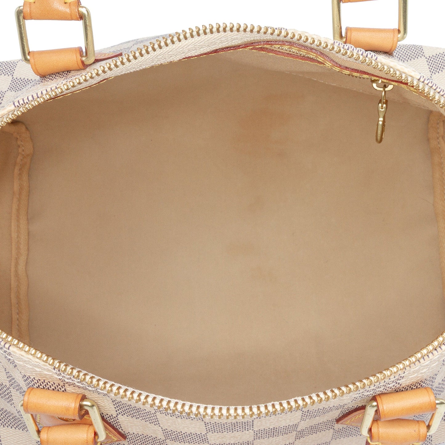 White Louis Vuitton Damier Azur Speedy 30 Boston Bag