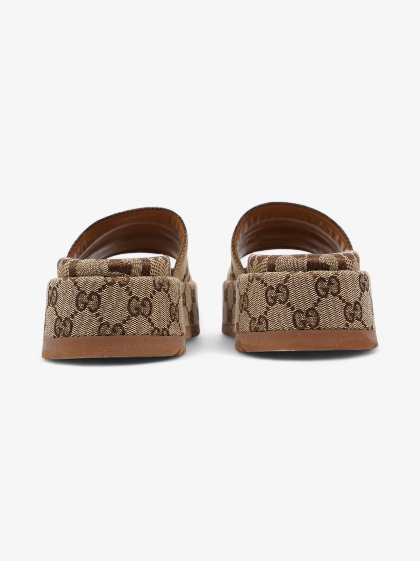 Gucci Angelina GG Platform Slides GG Supreme Canvas EU 38 UK 5
