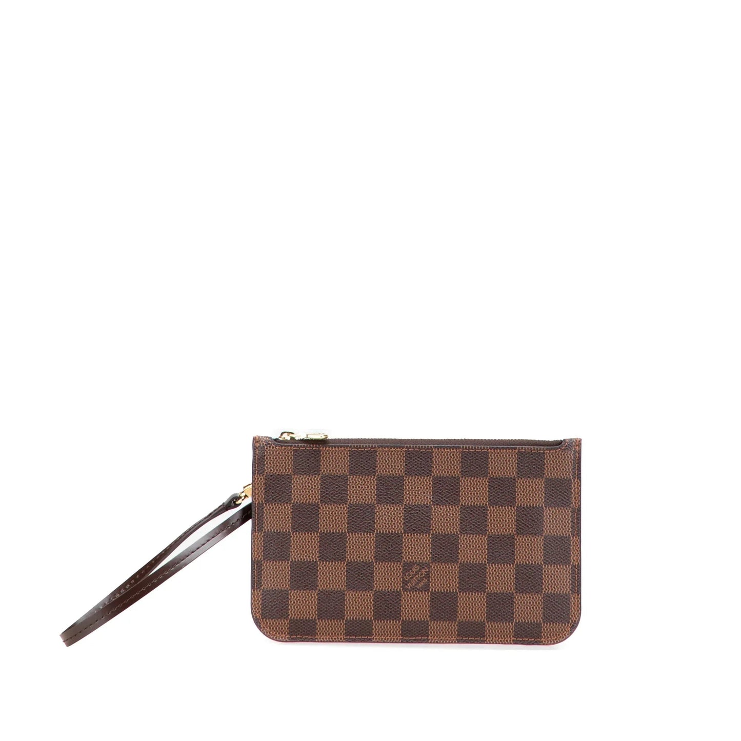 Brown Louis Vuitton Damier Ebene Neverfull PM Pouch