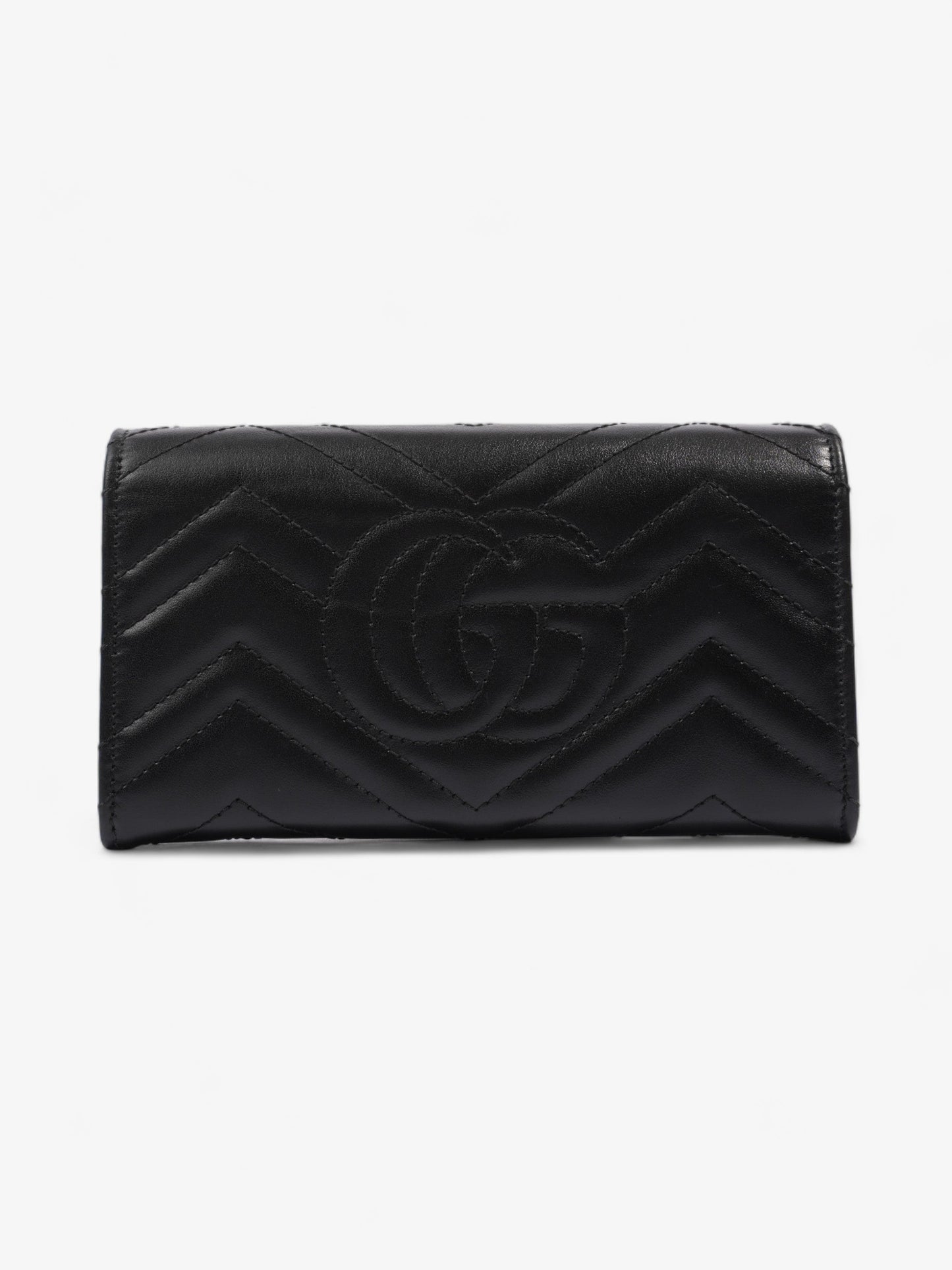 Gucci Gucci Marmont Continental Wallet Black Matelasse Leather
