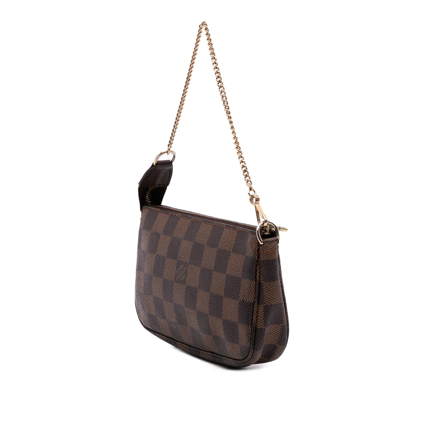 Brown Louis Vuitton Damier Ebene Mini Pochette Accessoires Handbag