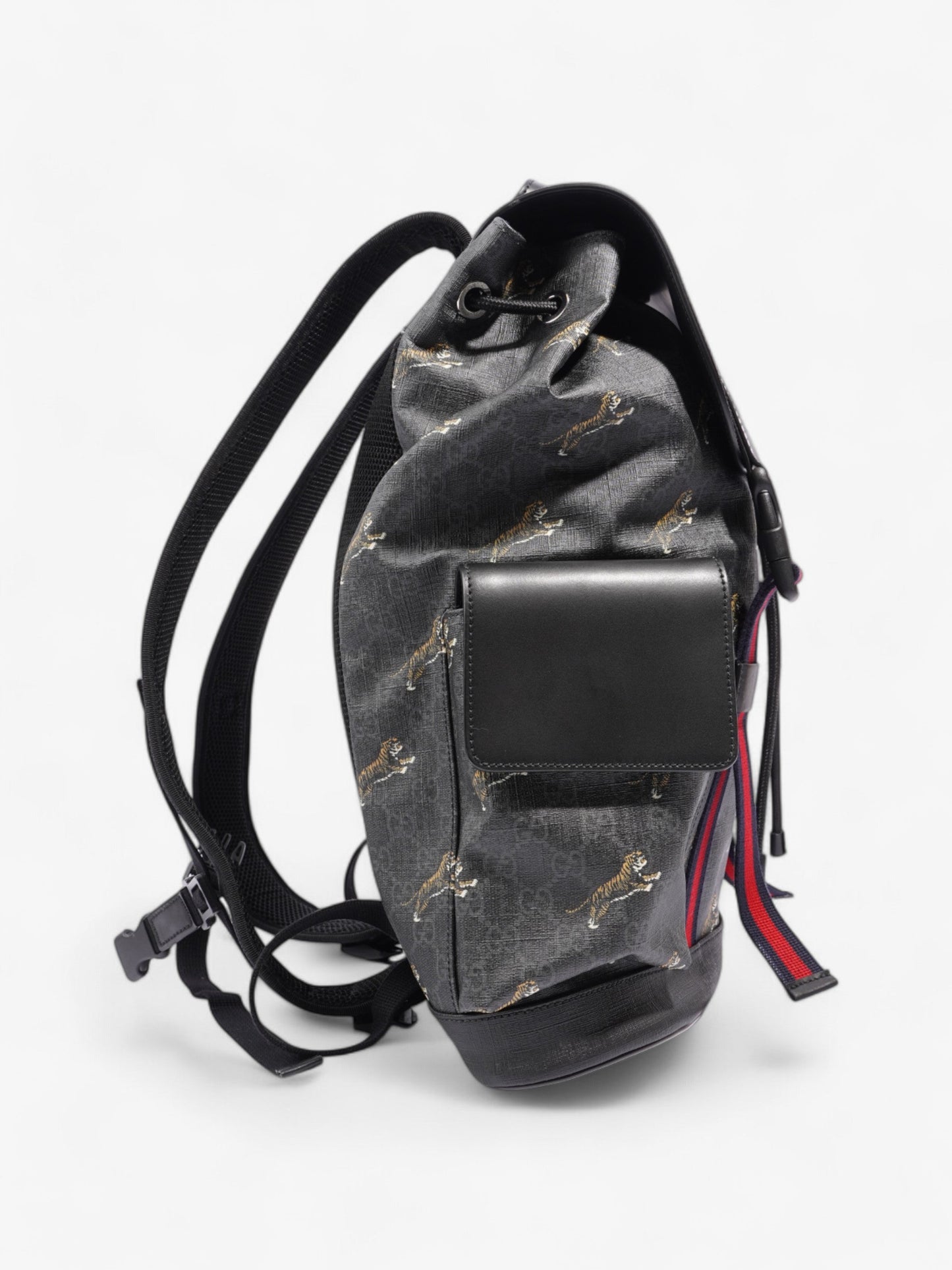 Gucci Tiger Backpack GG Supreme / Black Canvas