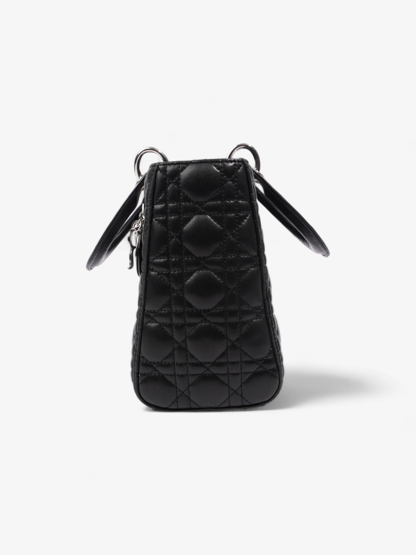 Christian Dior Lady Dior Black Leather Medium