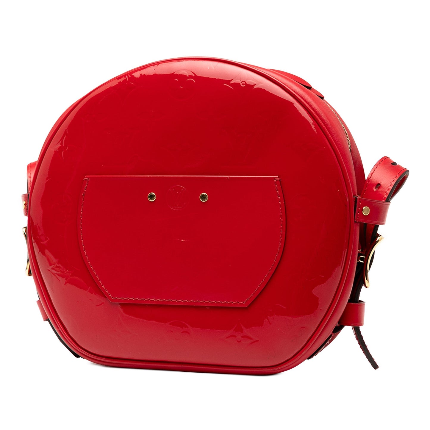 Red Louis Vuitton Monogram Vernis Boite Chapeau Souple PM Crossbody Bag