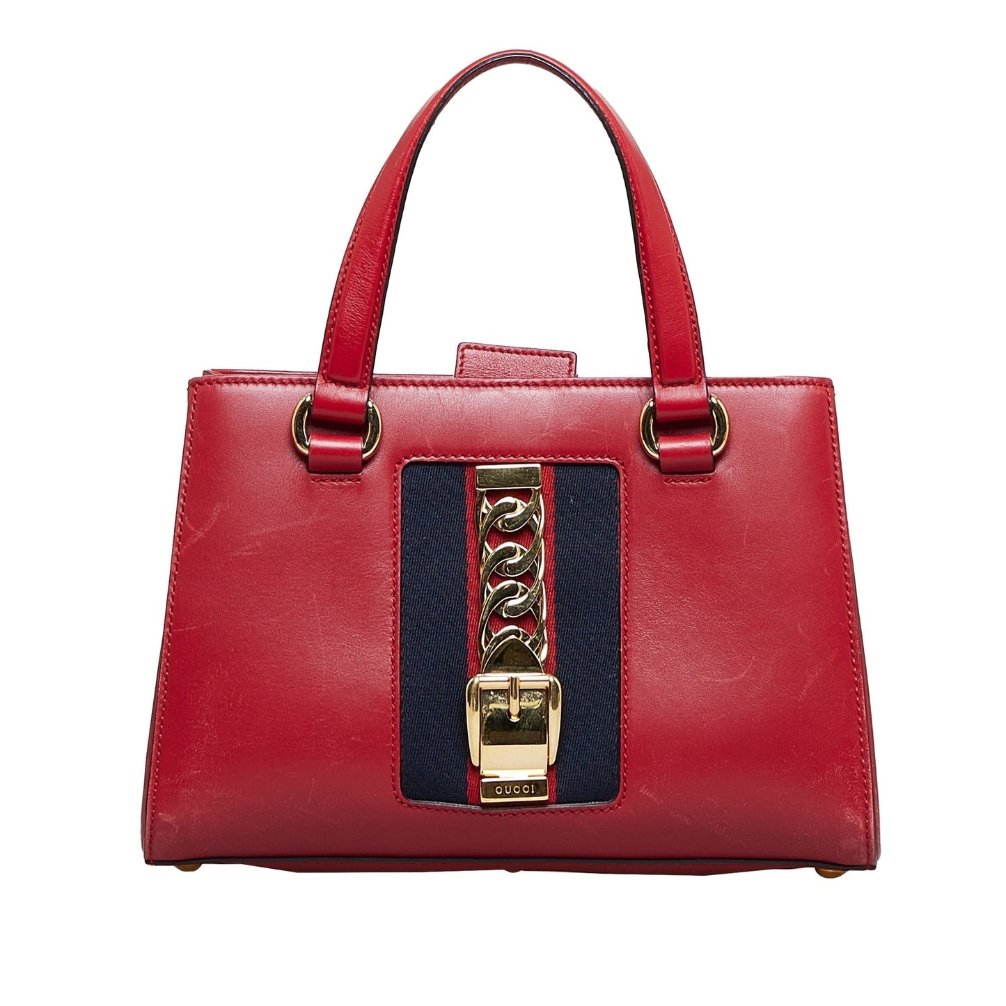 Gucci Sylvie Red Leather Shoulder Bag