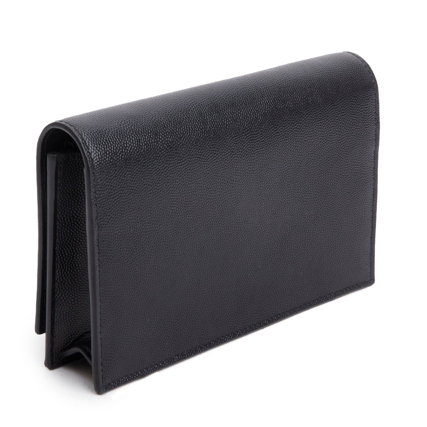 Saint Laurent Black Leather Kate Tassel Wallet on Chain