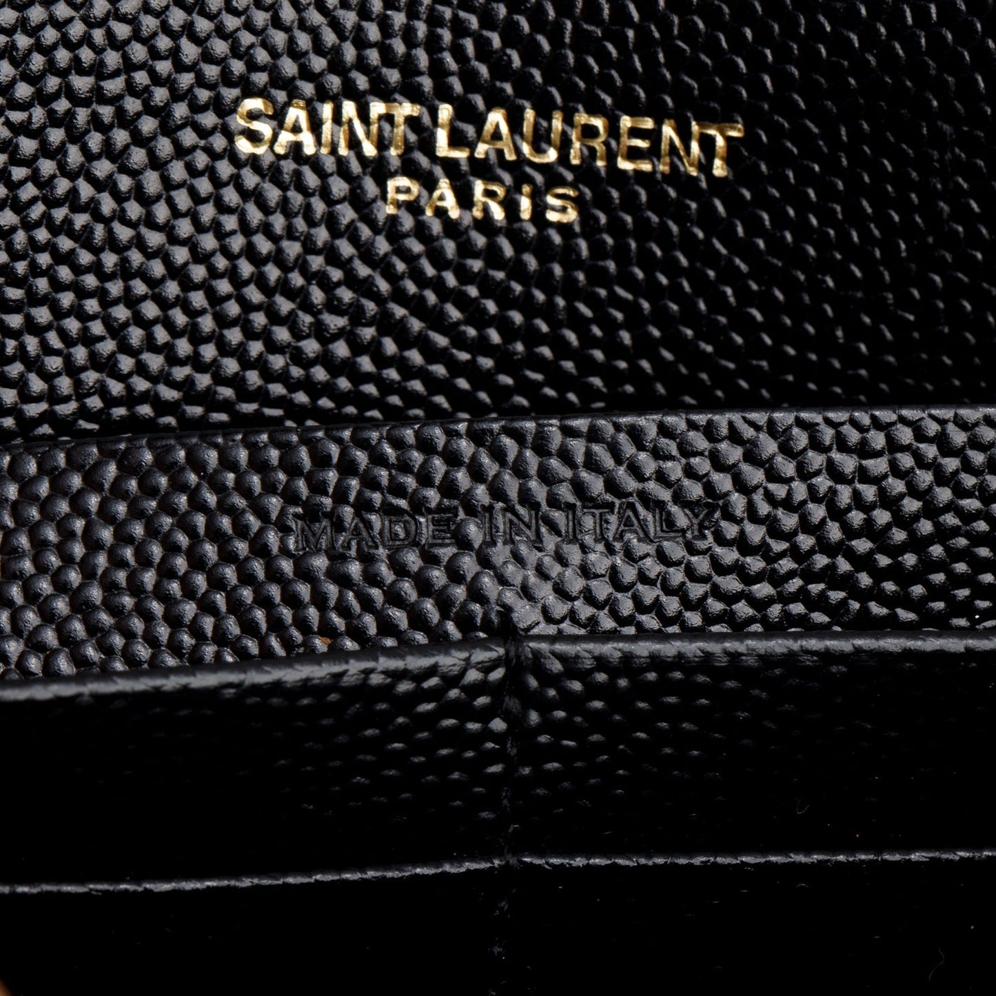 Saint Laurent Black Leather Kate Tassel Wallet on Chain