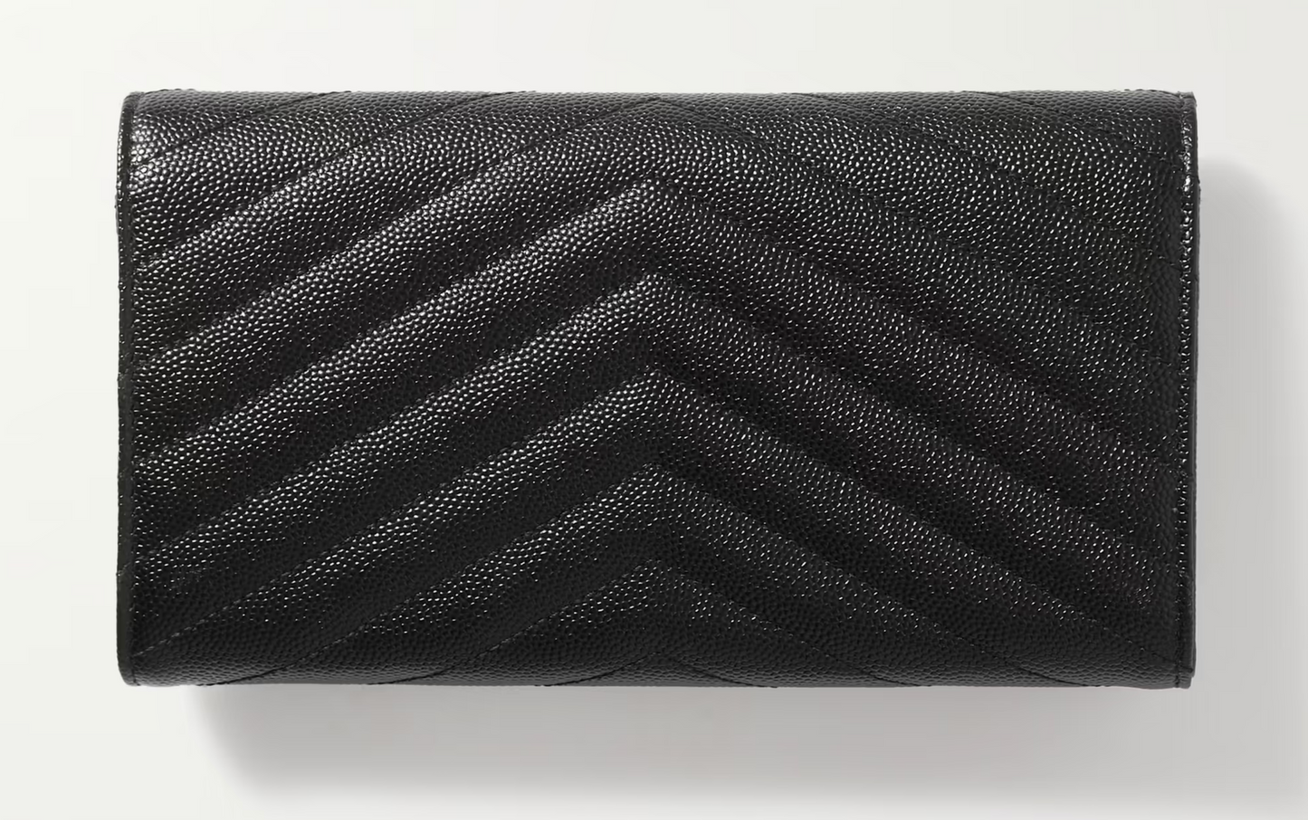 YVES SAINT LAURENT MONOGRAM QUILTED TEXTURED LEATHER WALLET