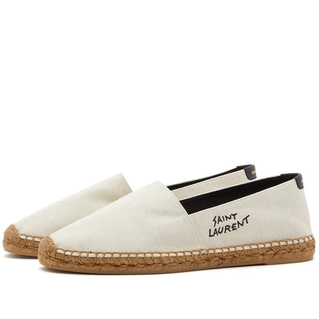 YVES SAINT LAURENT CANVAS LOGO ESPADRILLES