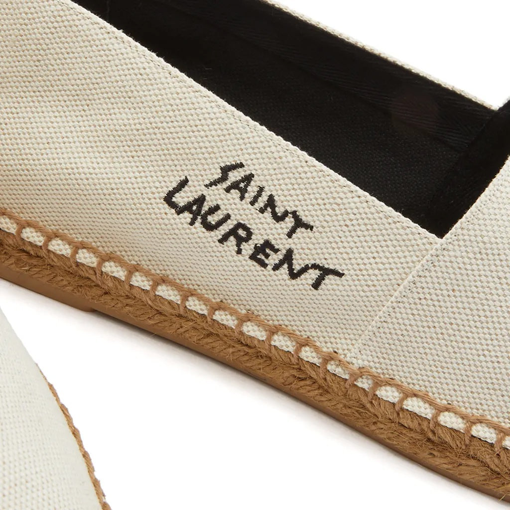 YVES SAINT LAURENT CANVAS LOGO ESPADRILLES