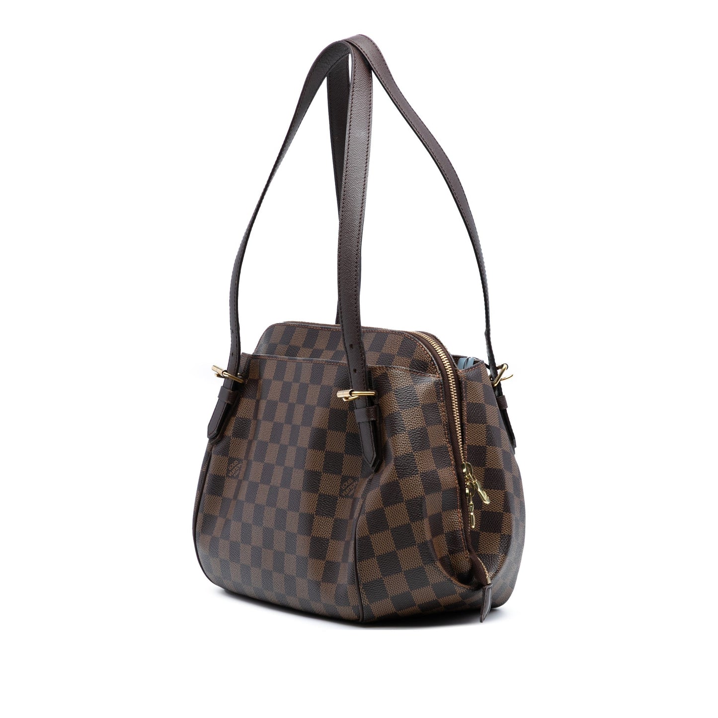 Brown Louis Vuitton Damier Ebene Belem MM Shoulder Bag