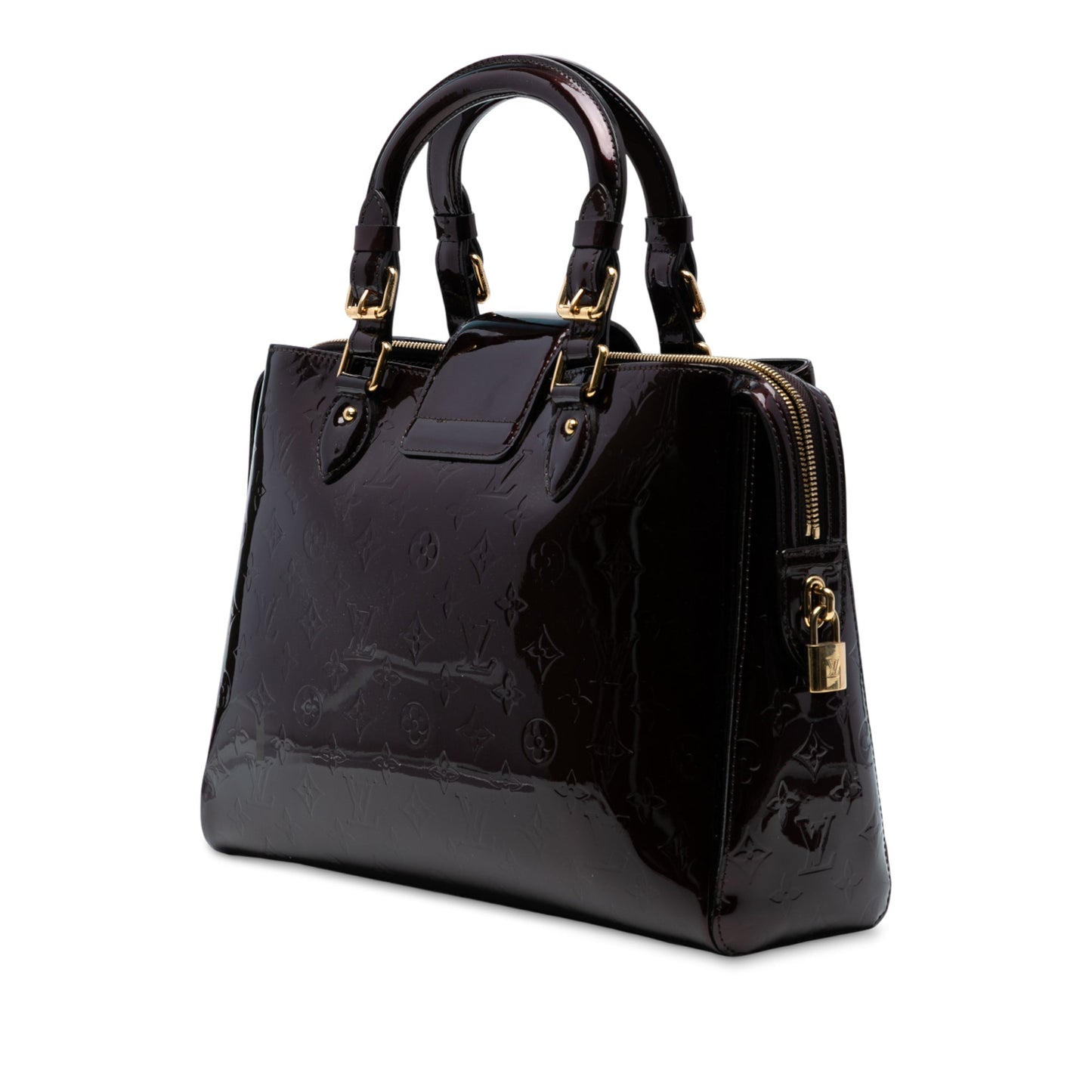 Dark Purple Louis Vuitton Monogram Vernis Melrose Avenue Handbag