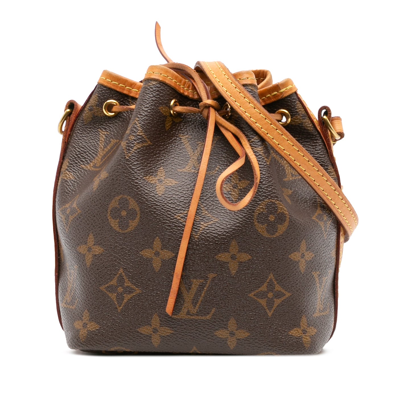 Brown Louis Vuitton Monogram Nano Noe Bucket Bag