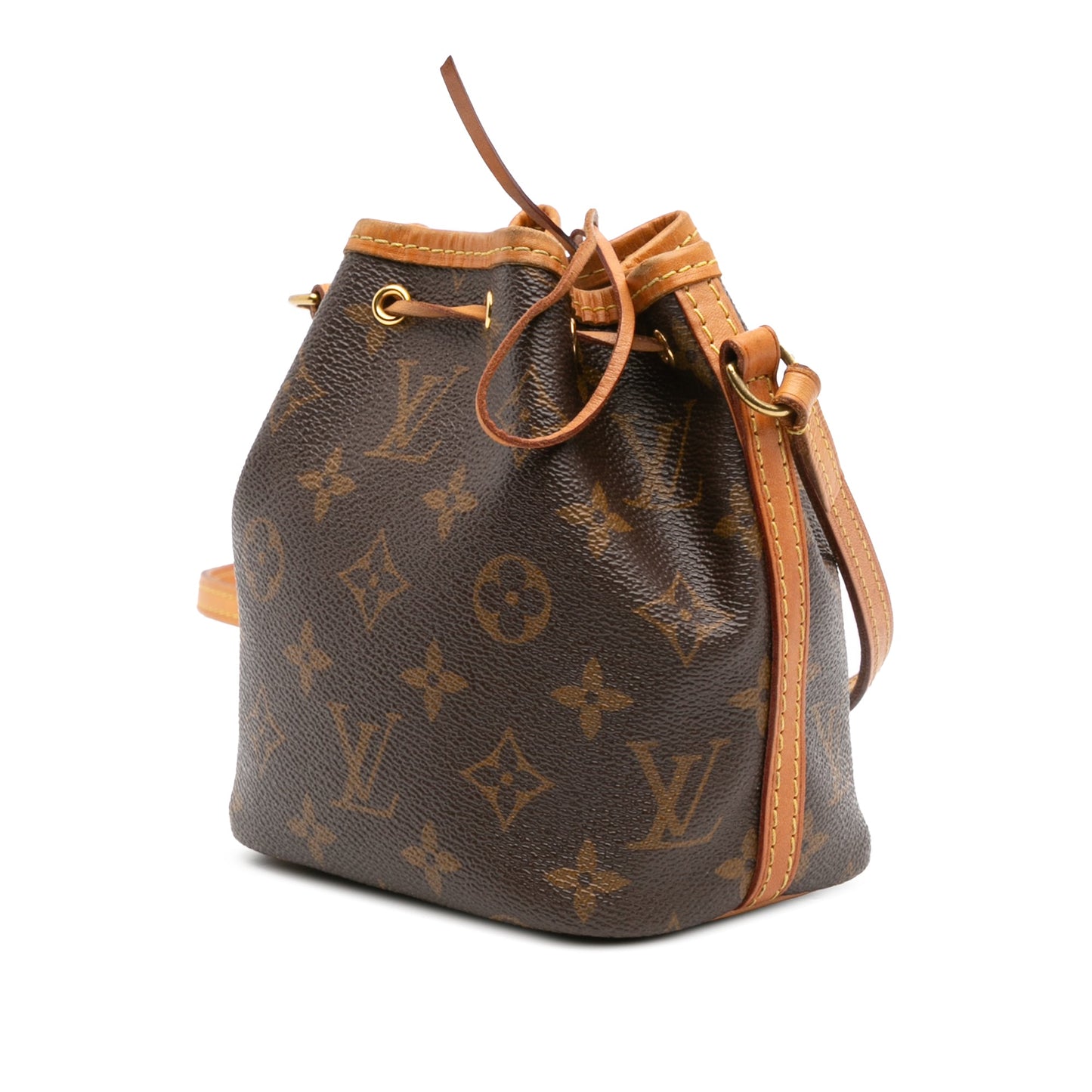 Brown Louis Vuitton Monogram Nano Noe Bucket Bag