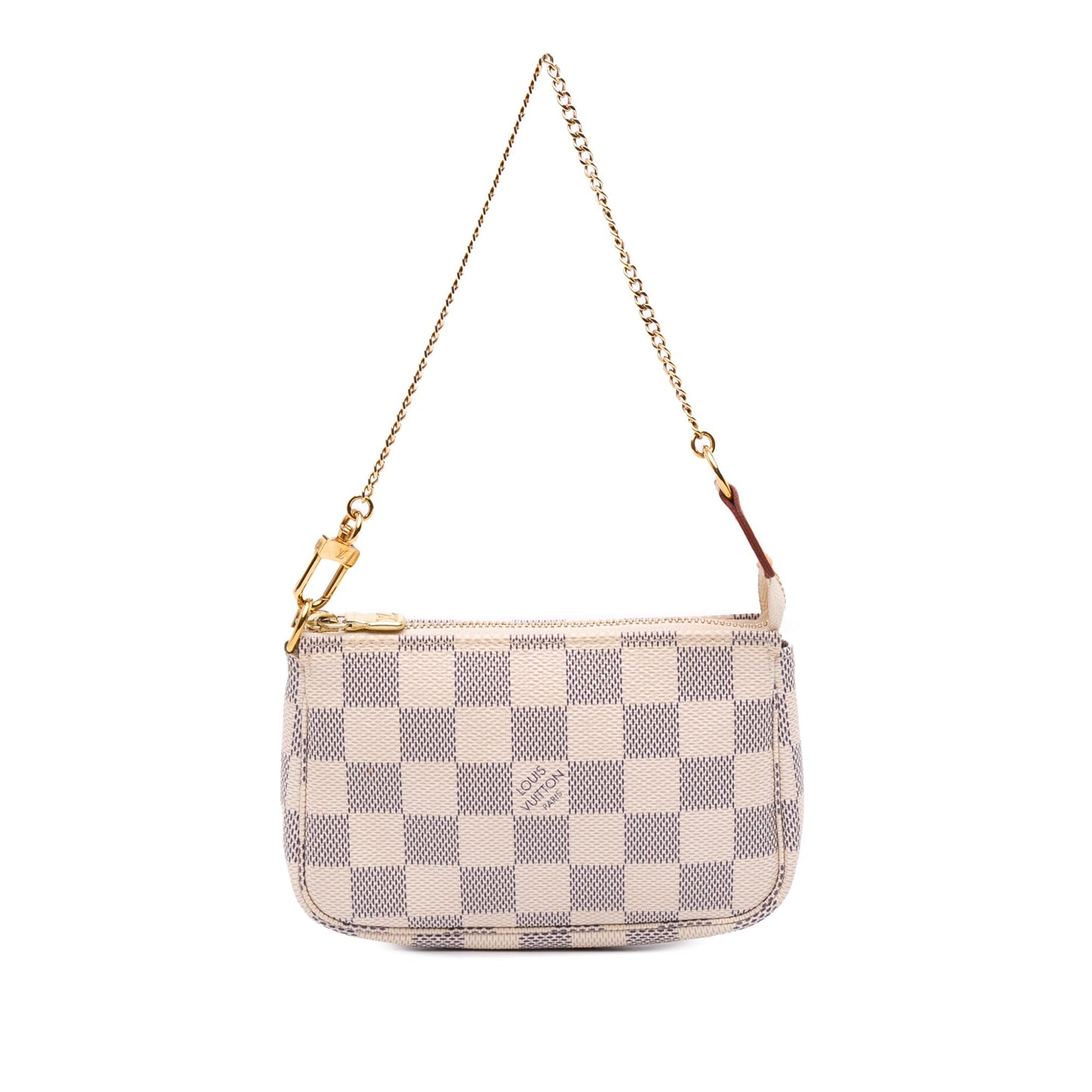 White Louis Vuitton Damier Azur Mini Pochette Accessoires Handbag