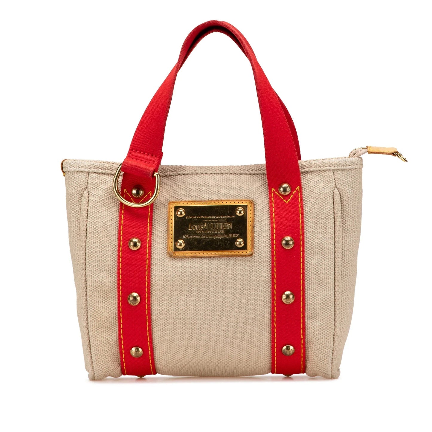 Beige Louis Vuitton Antigua Cabas PM Handbag
