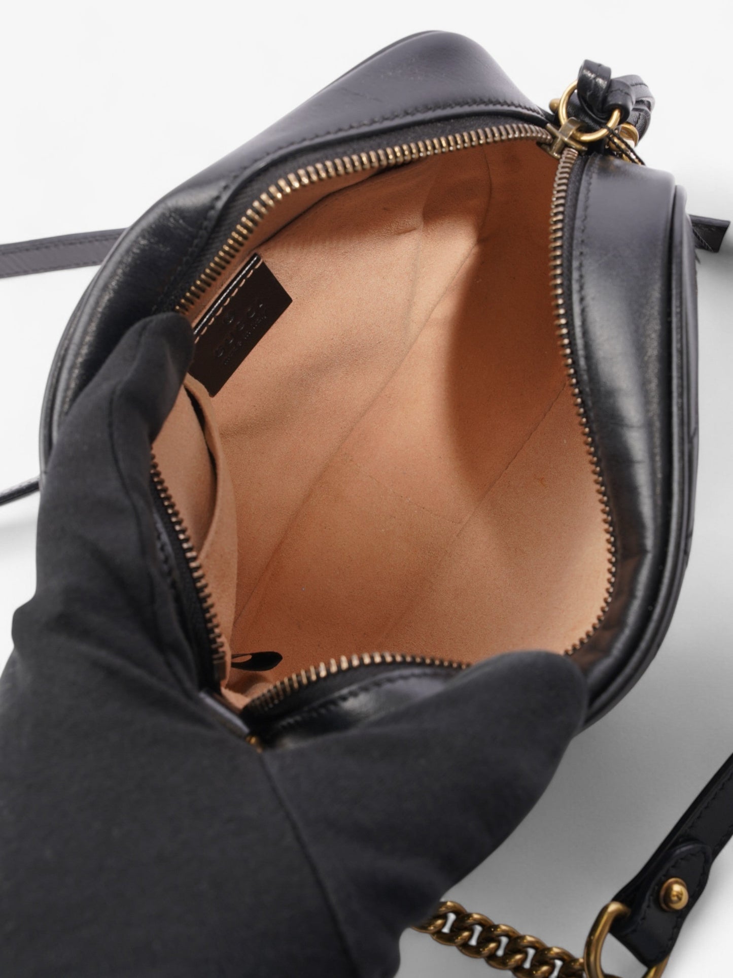 Gucci GG Marmont Black Matelasse Leather Mini